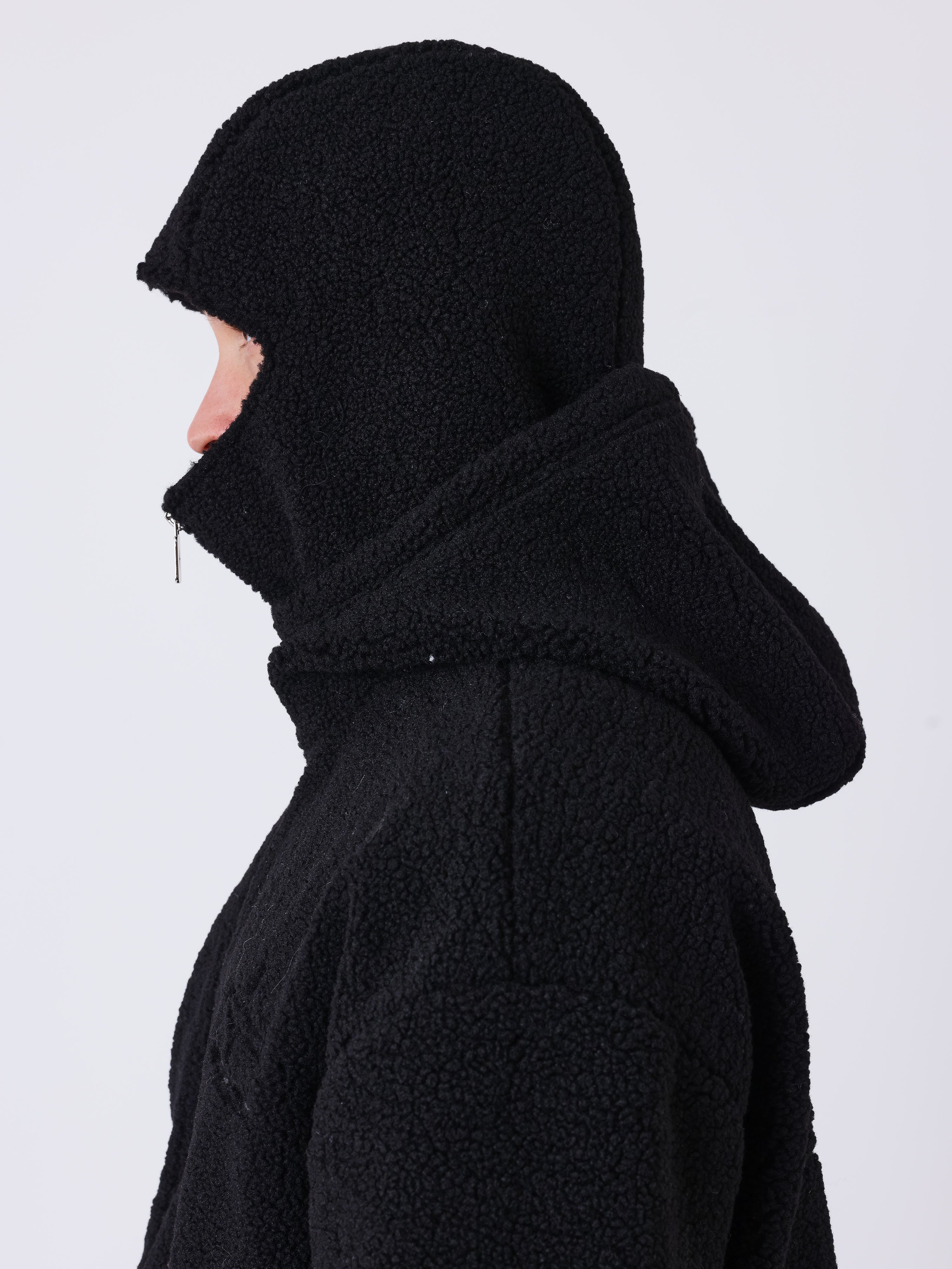 Veste zippée en sherpa à double capuche Mountain-7