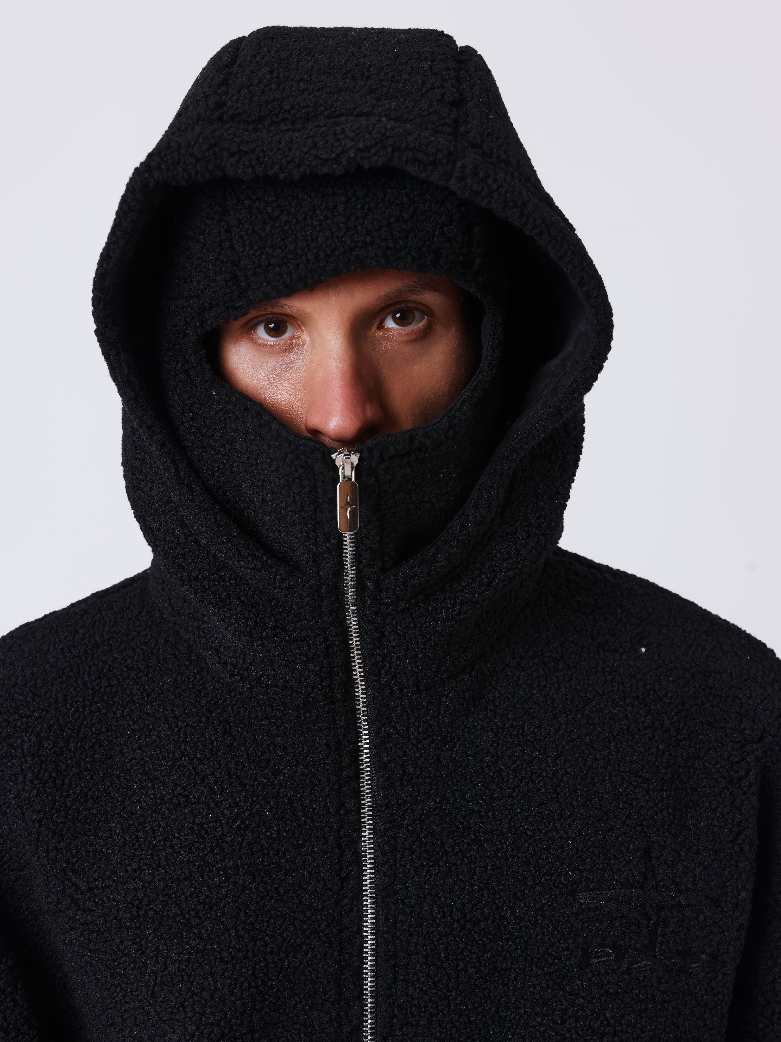 Veste zippée en sherpa à double capuche Mountain-8