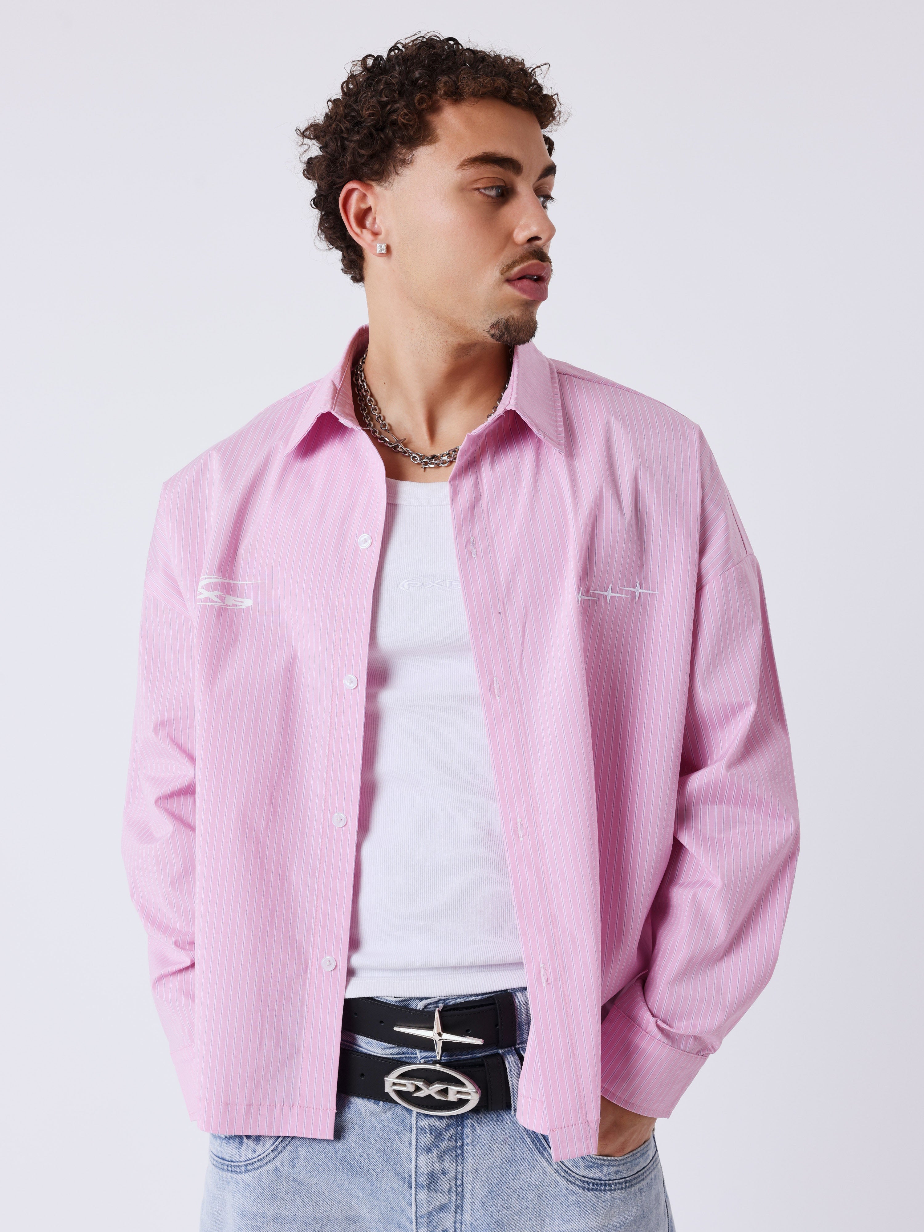 Camicia a righe a maniche lunghe-1