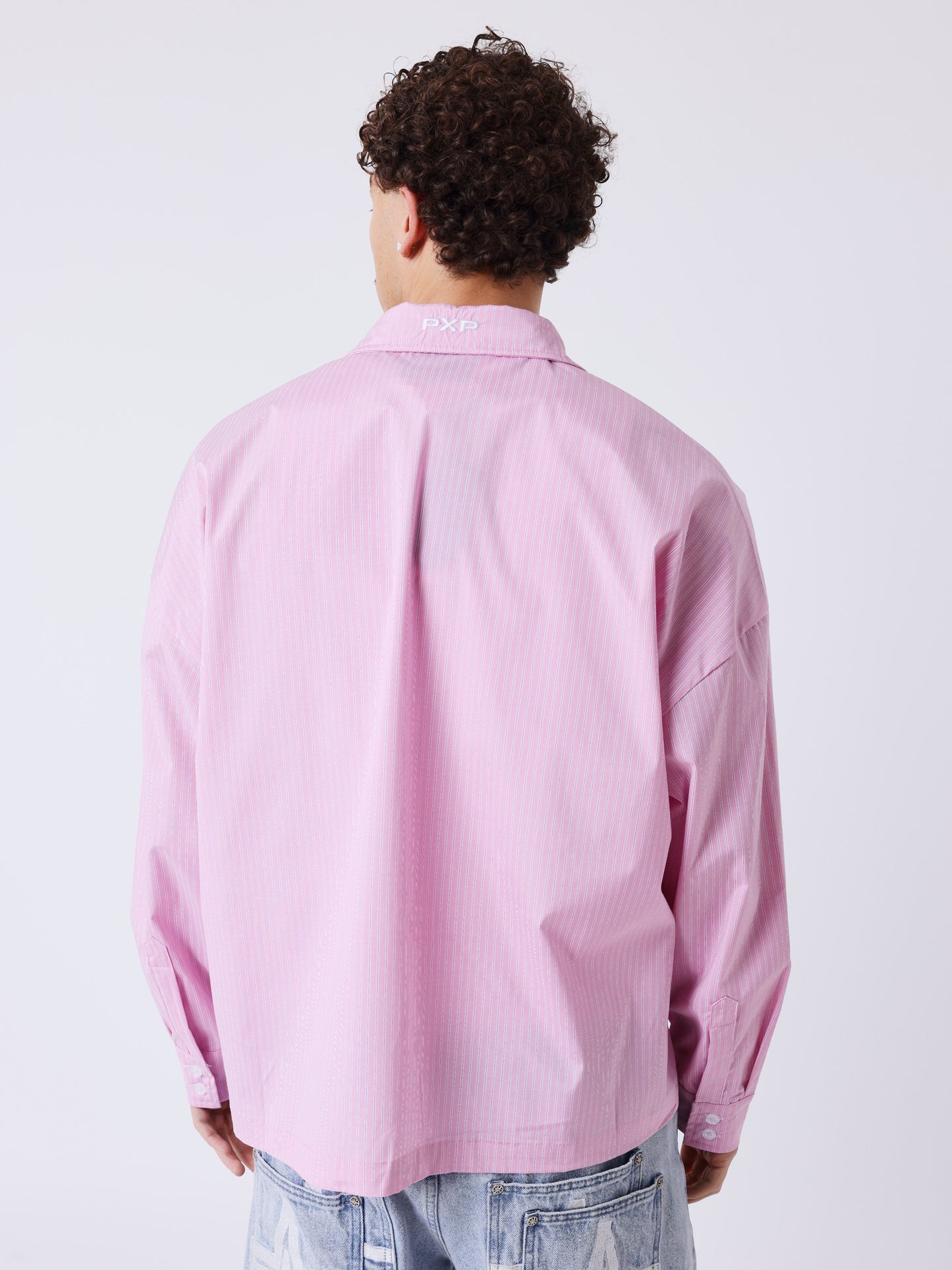 Camicia a righe a maniche lunghe