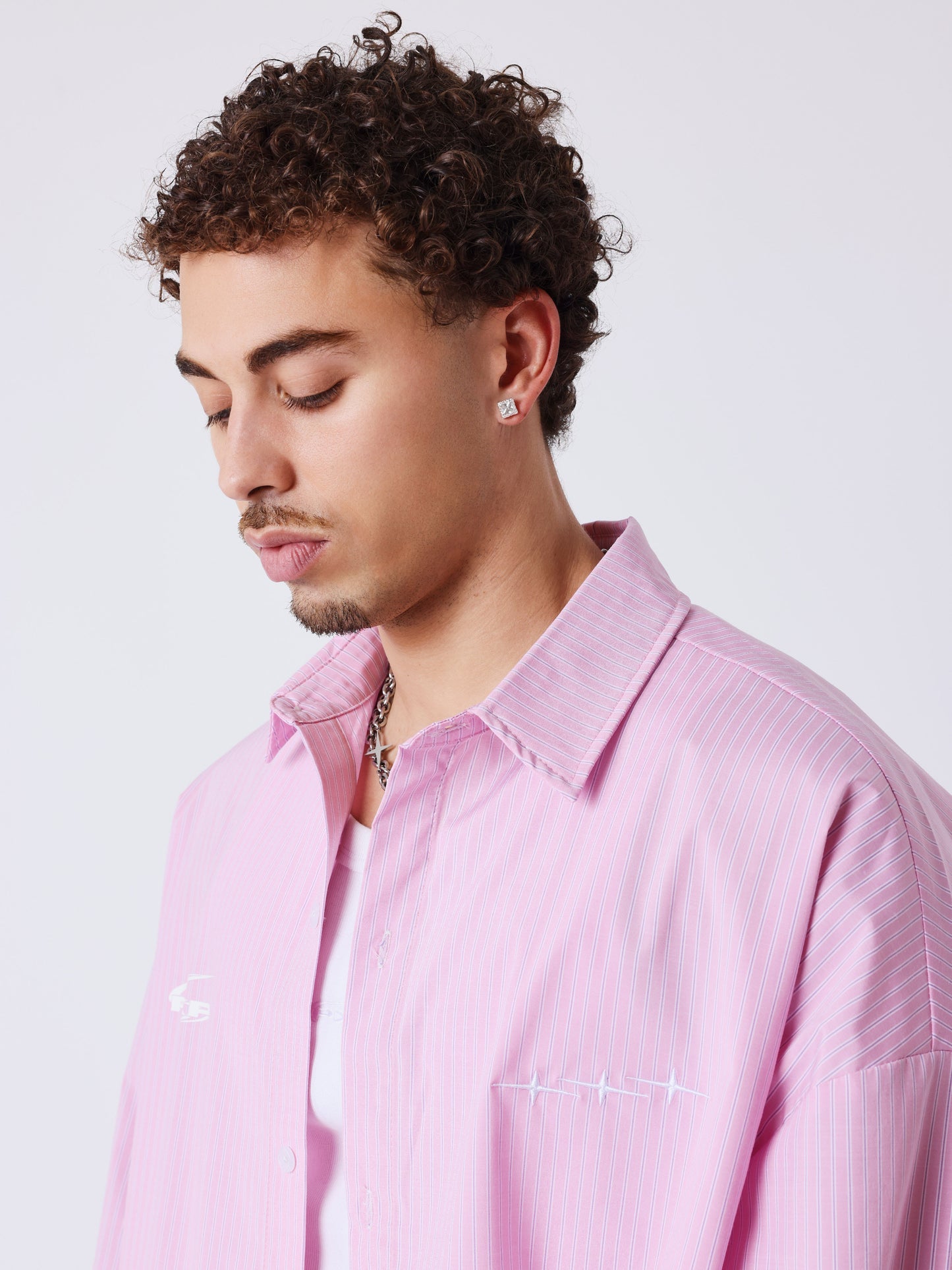Camicia a righe a maniche lunghe