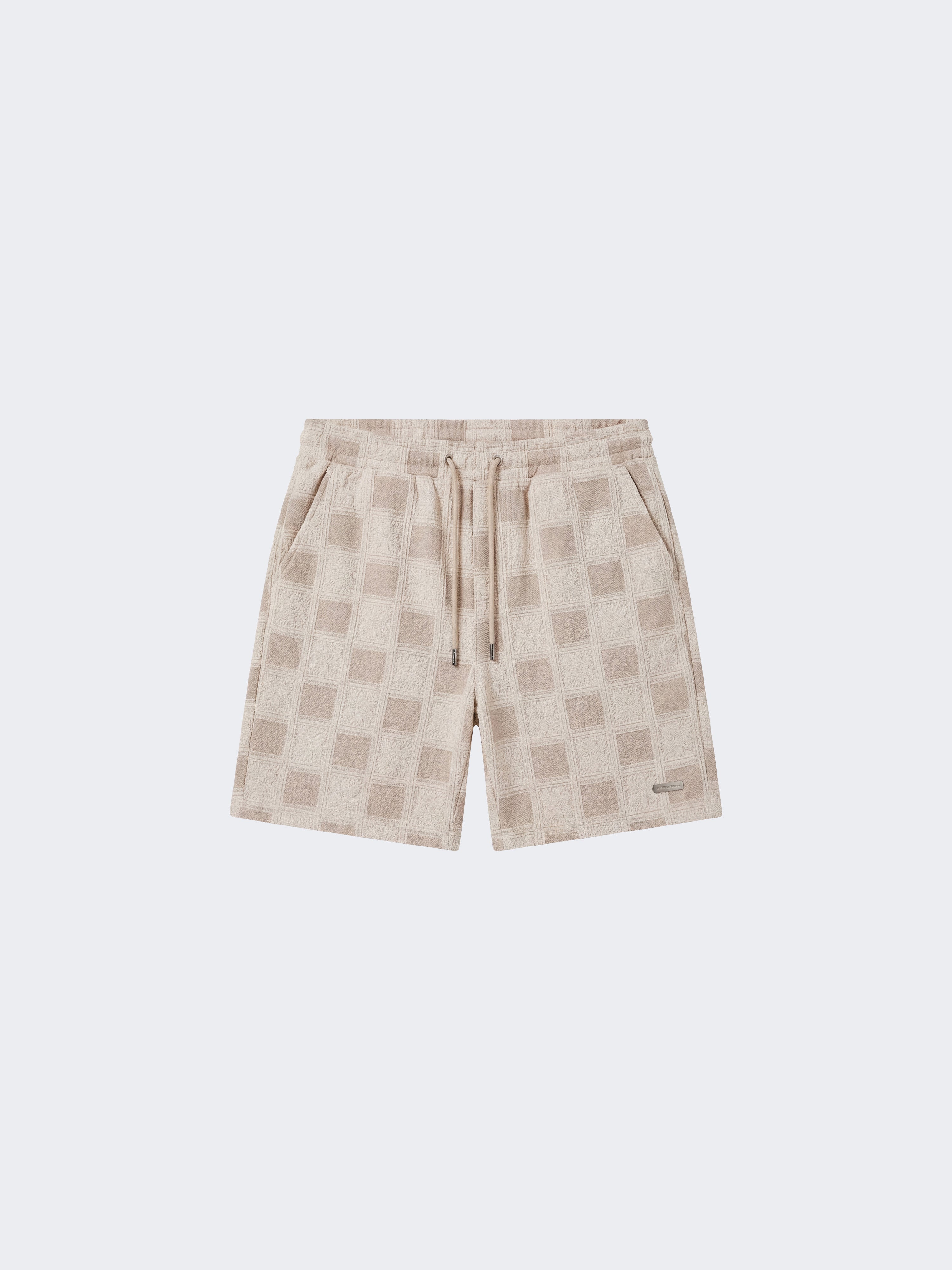 Short homme texturé à motif carreaux-6
