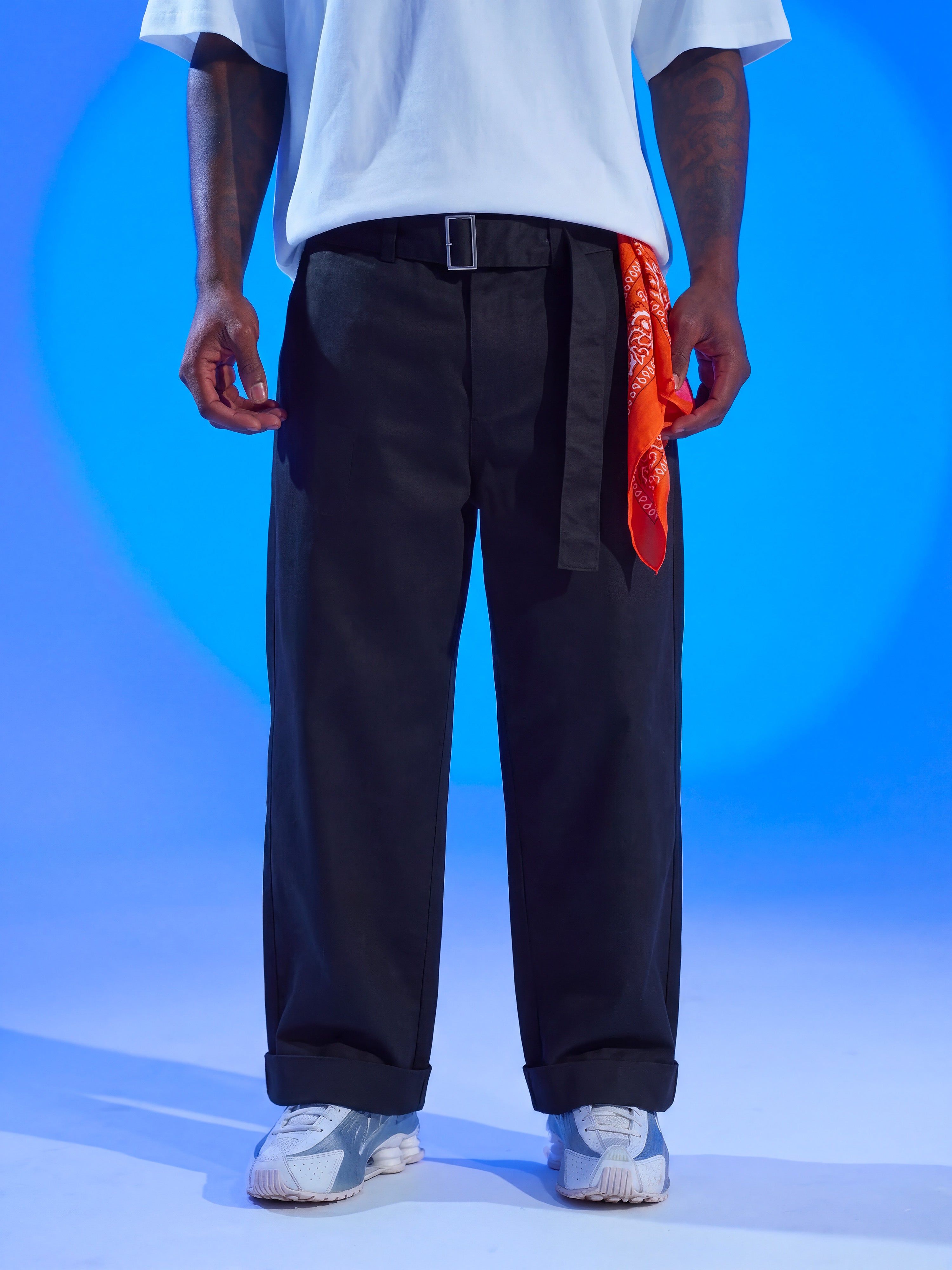 Pantalone con cintura integrata-3