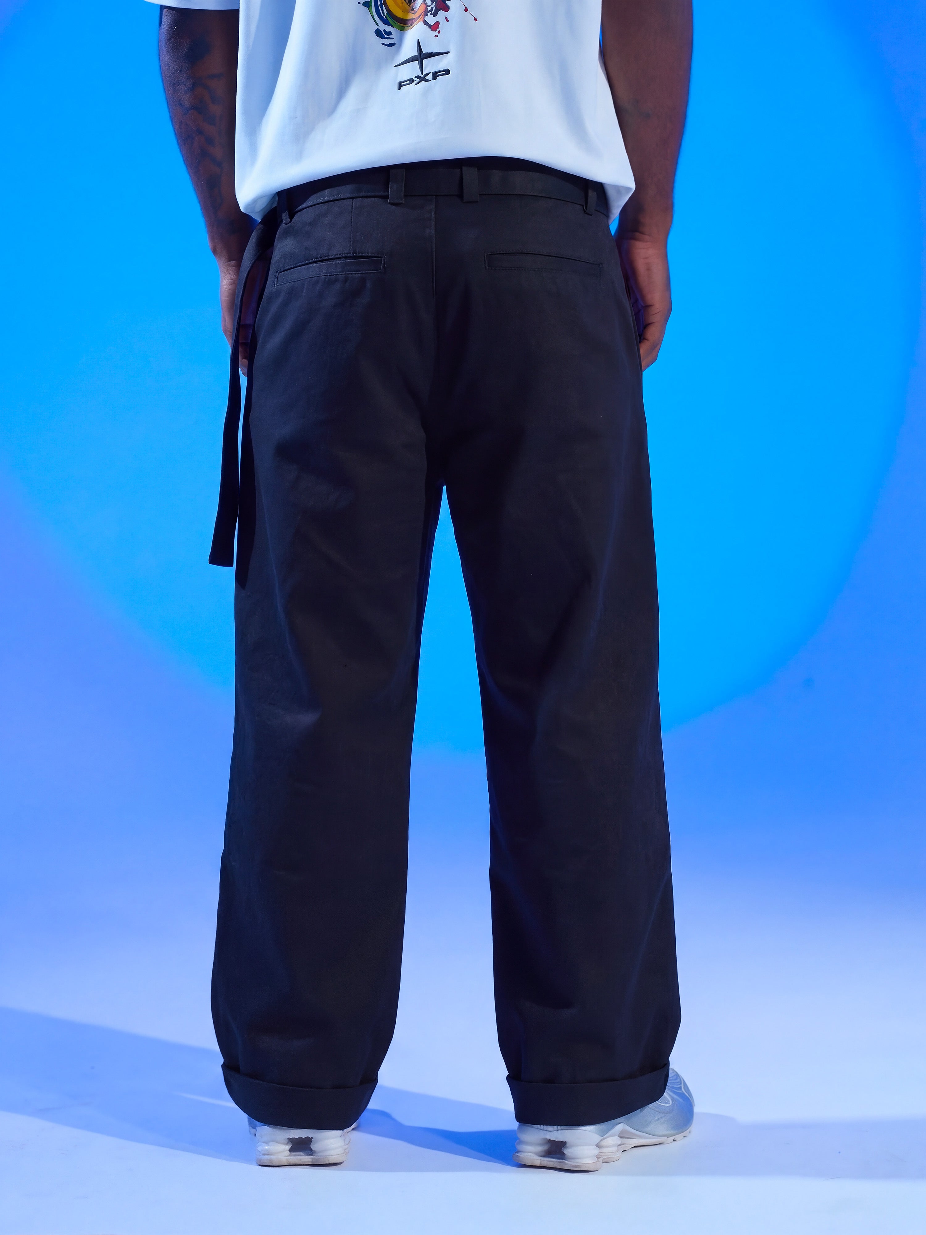 Pantalone con cintura integrata-4