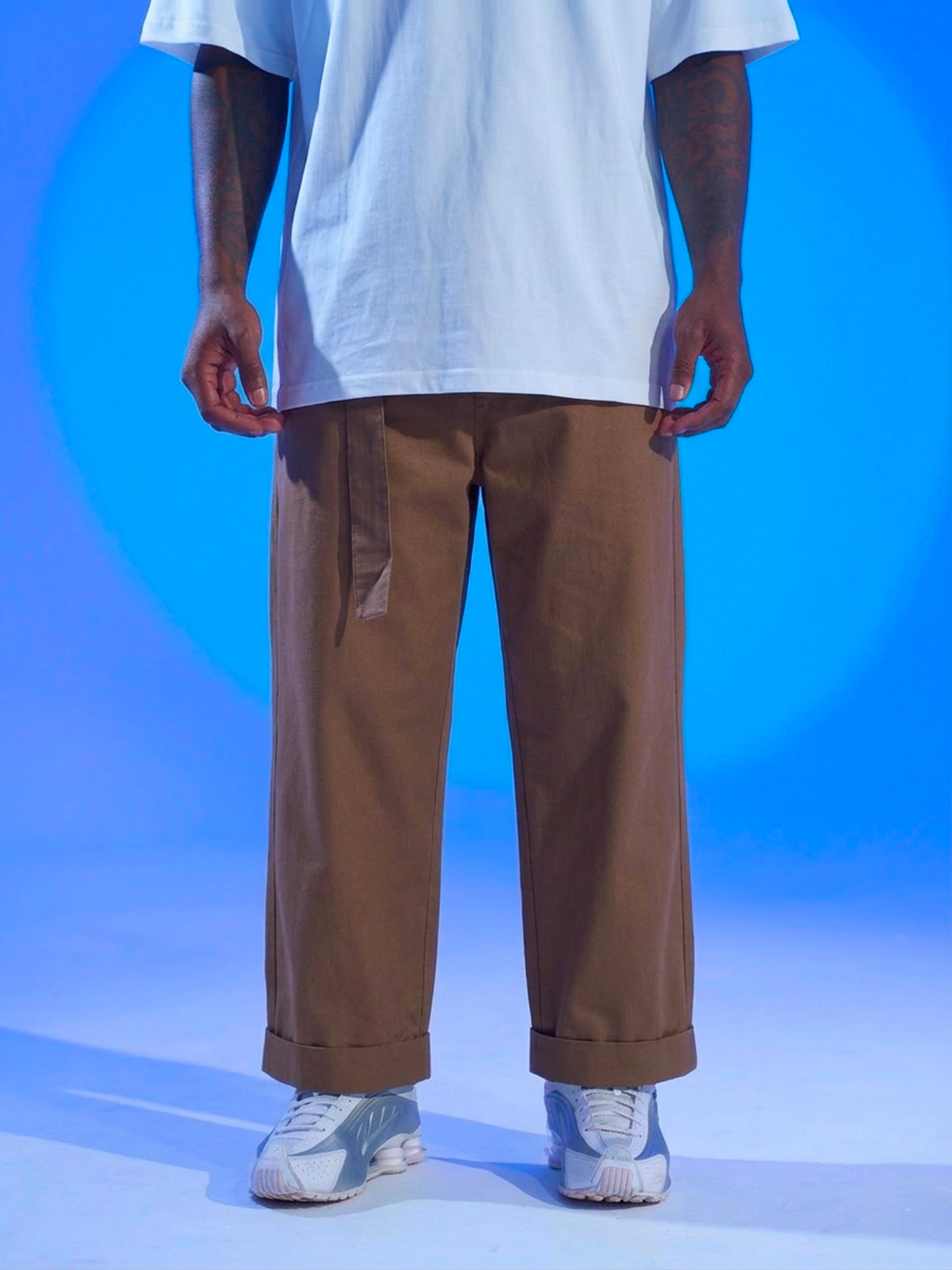 Pantalone con cintura integrata-3