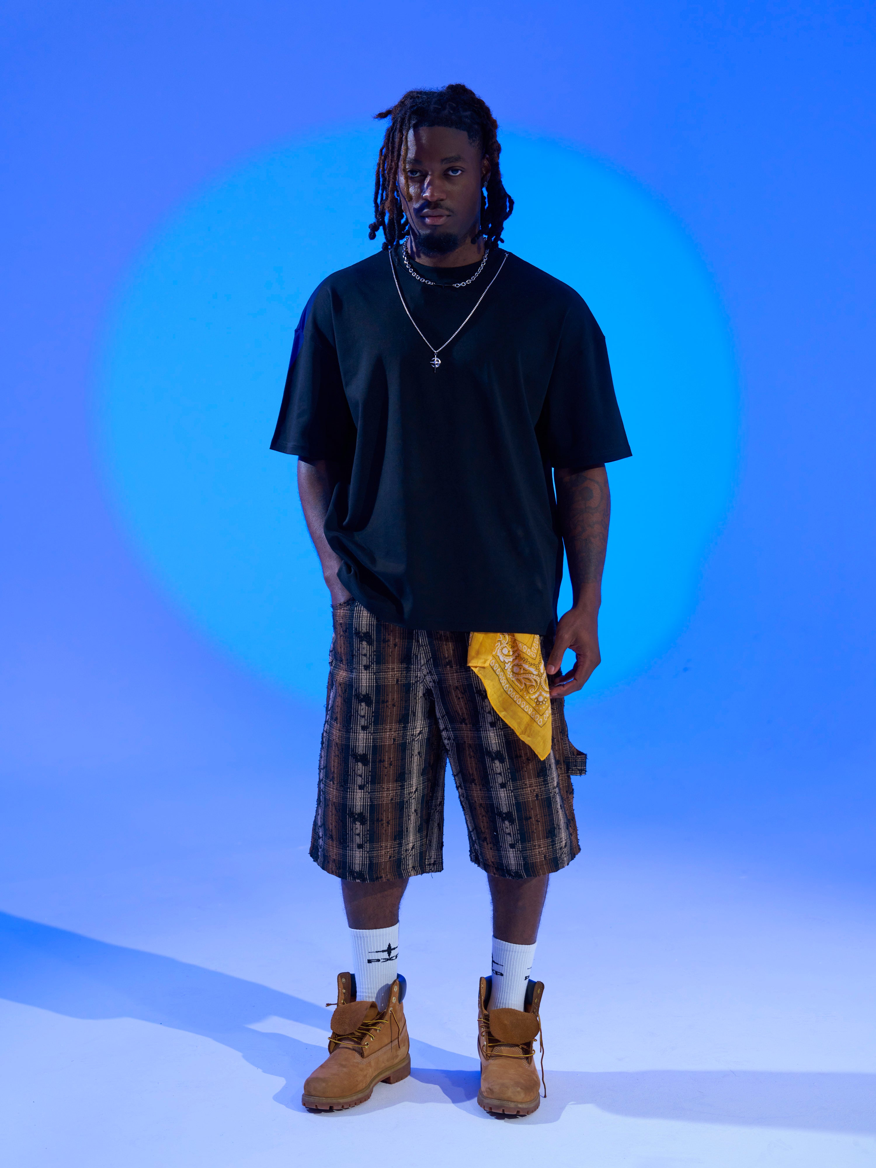 Short cargo Grunge Plaid-1