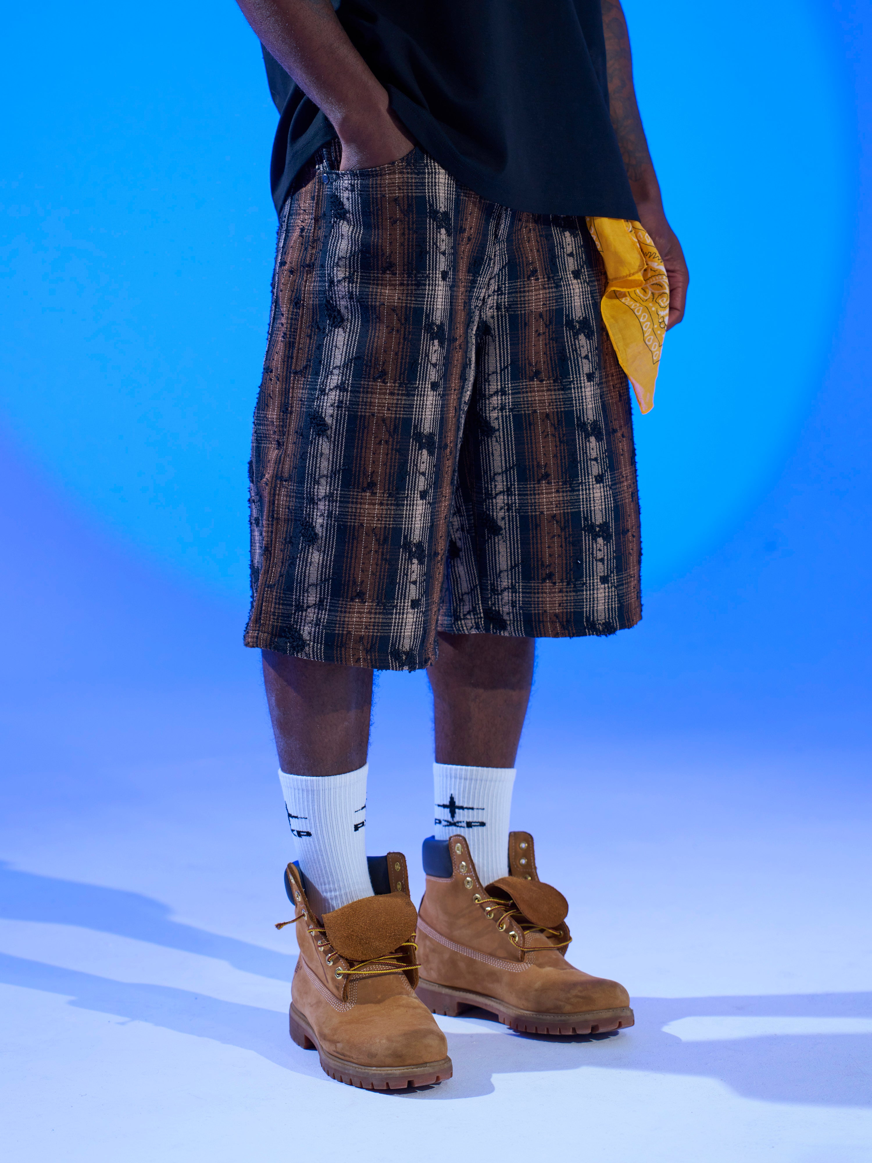 Short cargo Grunge Plaid-3