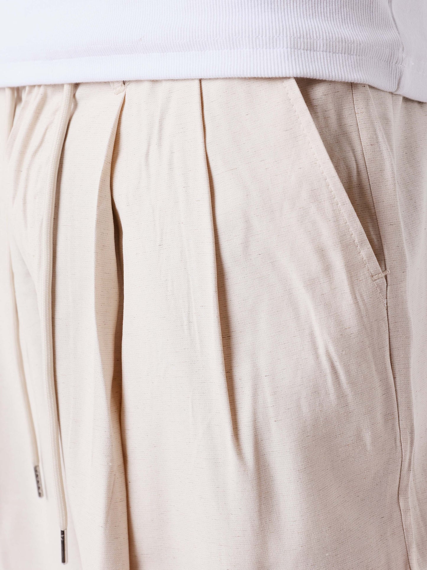 Pantalon à pinces avec élastique à la taille