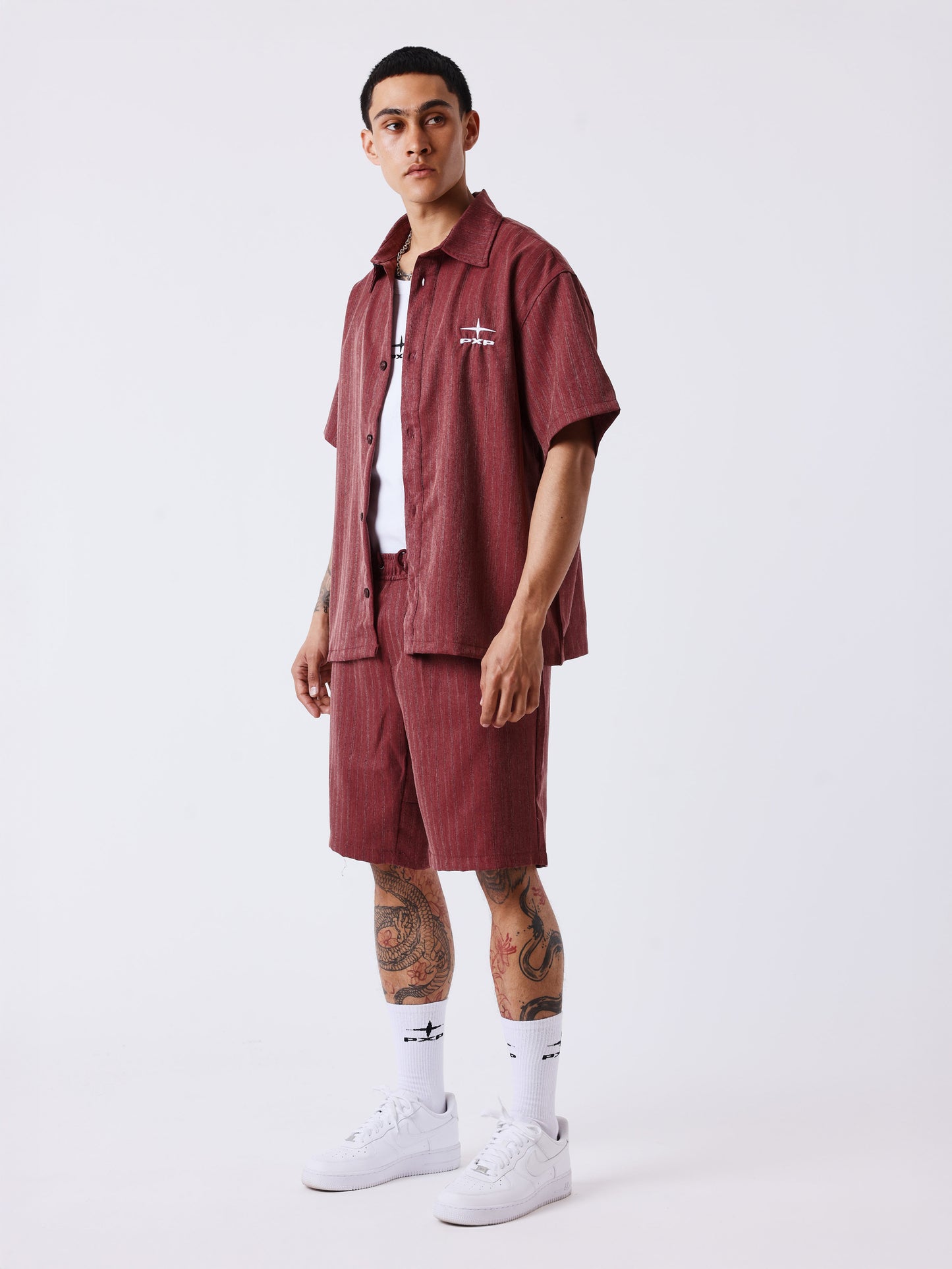 Gestreifte Shorts mit elastischem Bund