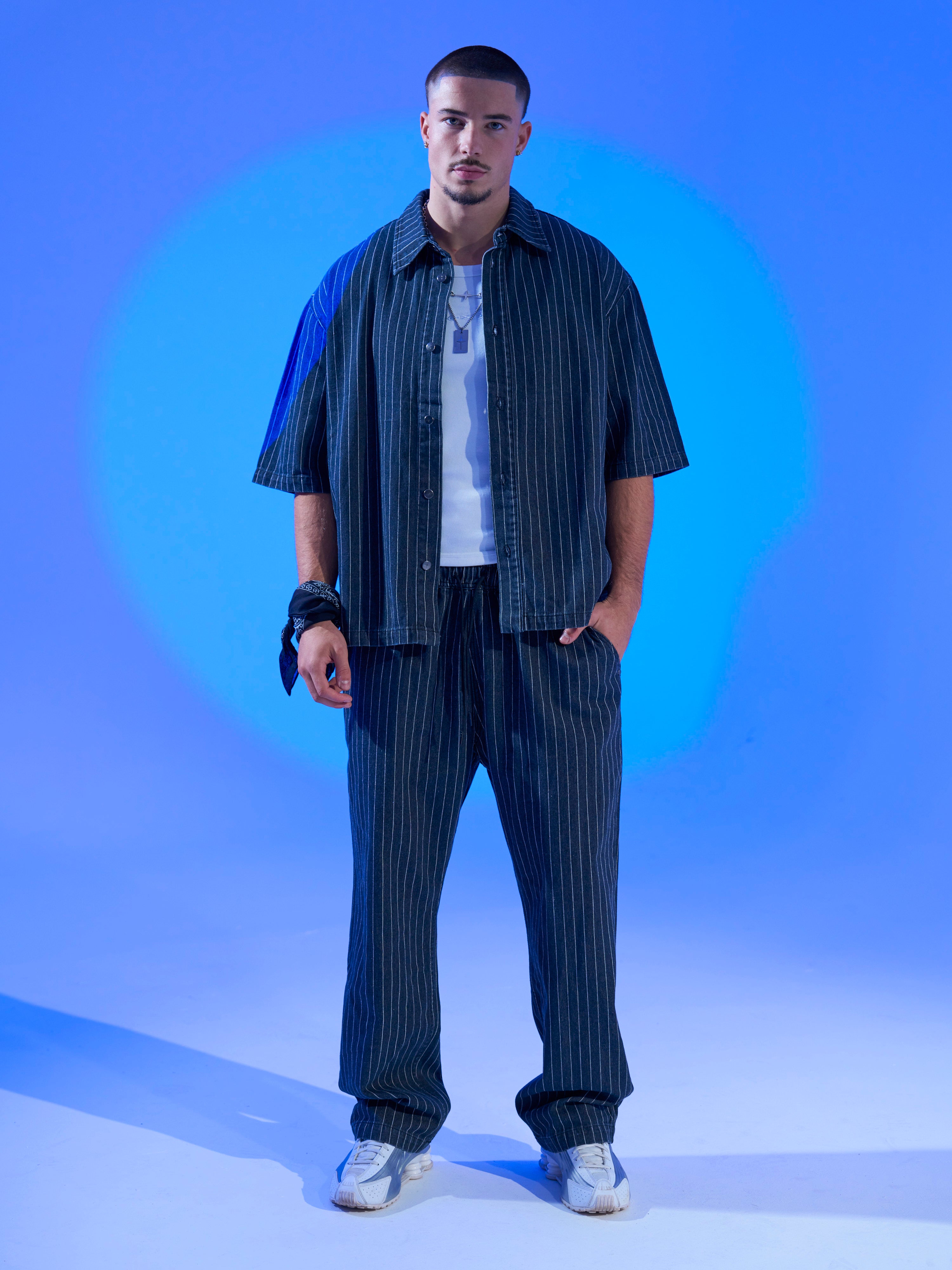 Pantalone a Righe Relax-1