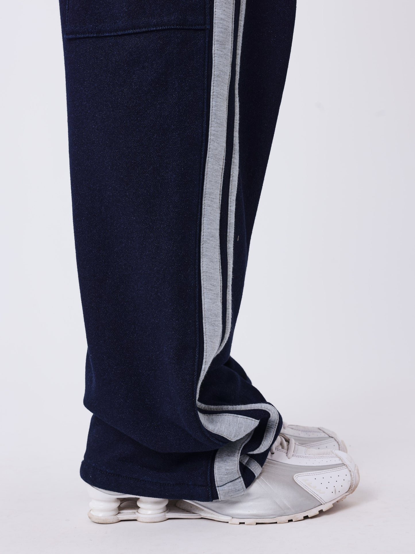 Denim-effect joggingbroek van fleece