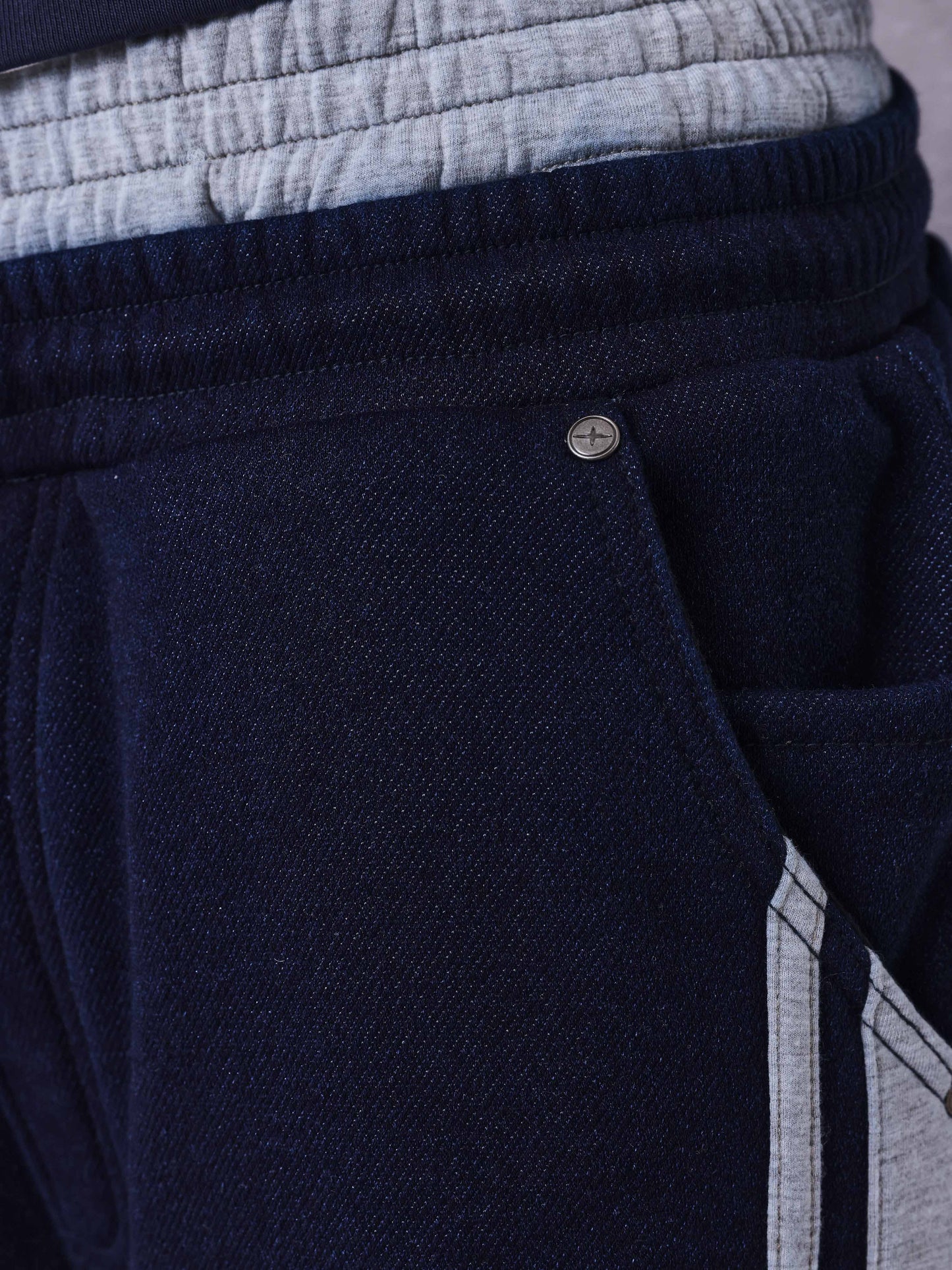 Denim-effect joggingbroek van fleece