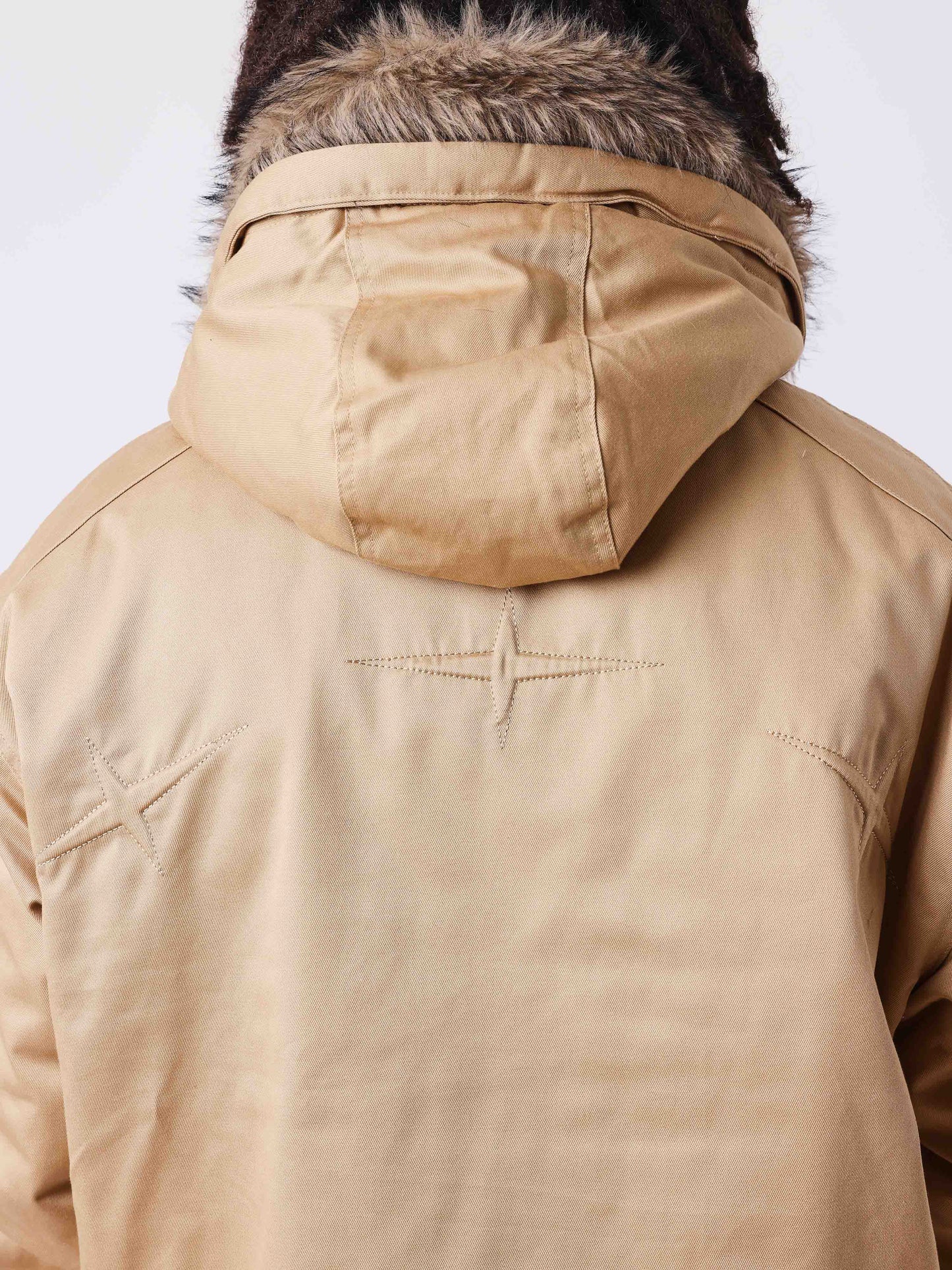 Steppjacke mit Kunstpelz aus Canvas Classy