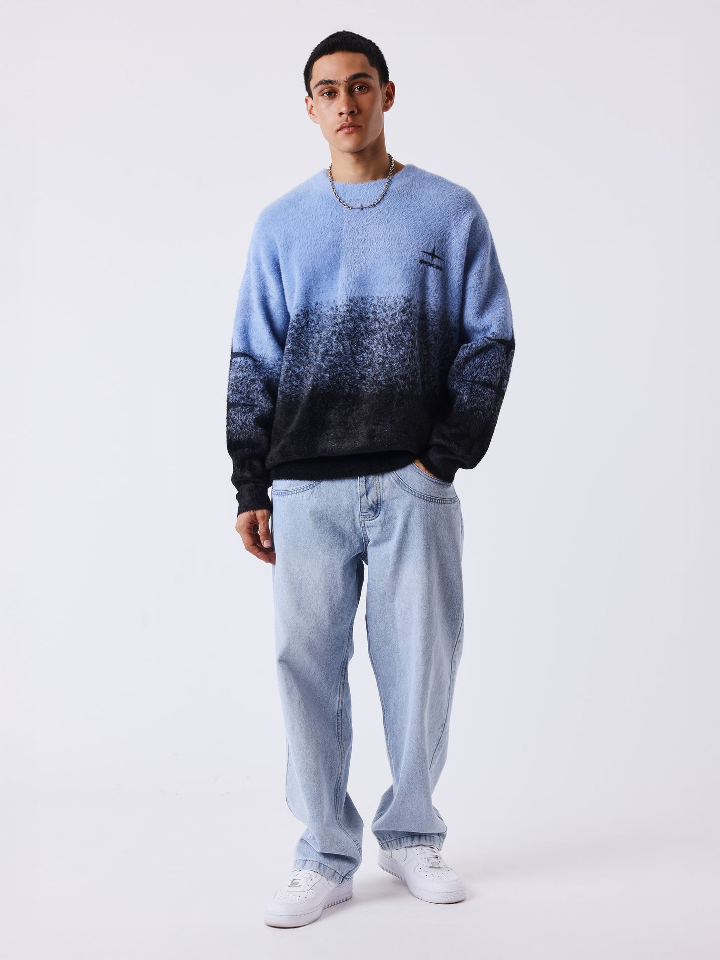 Pull col rond en mohair mountain