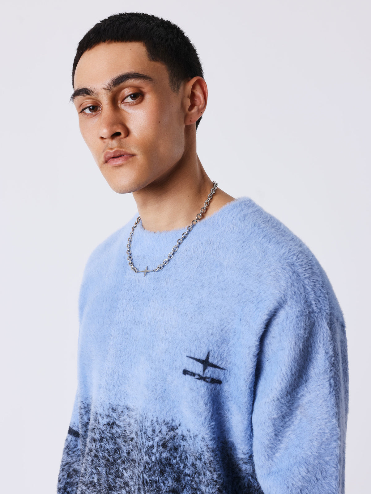 Pull col rond en mohair mountain