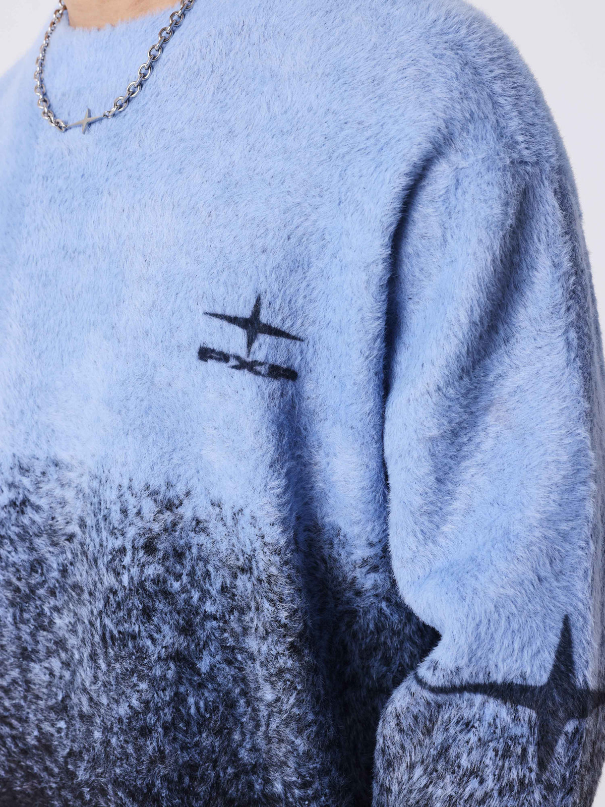Pull col rond en mohair mountain