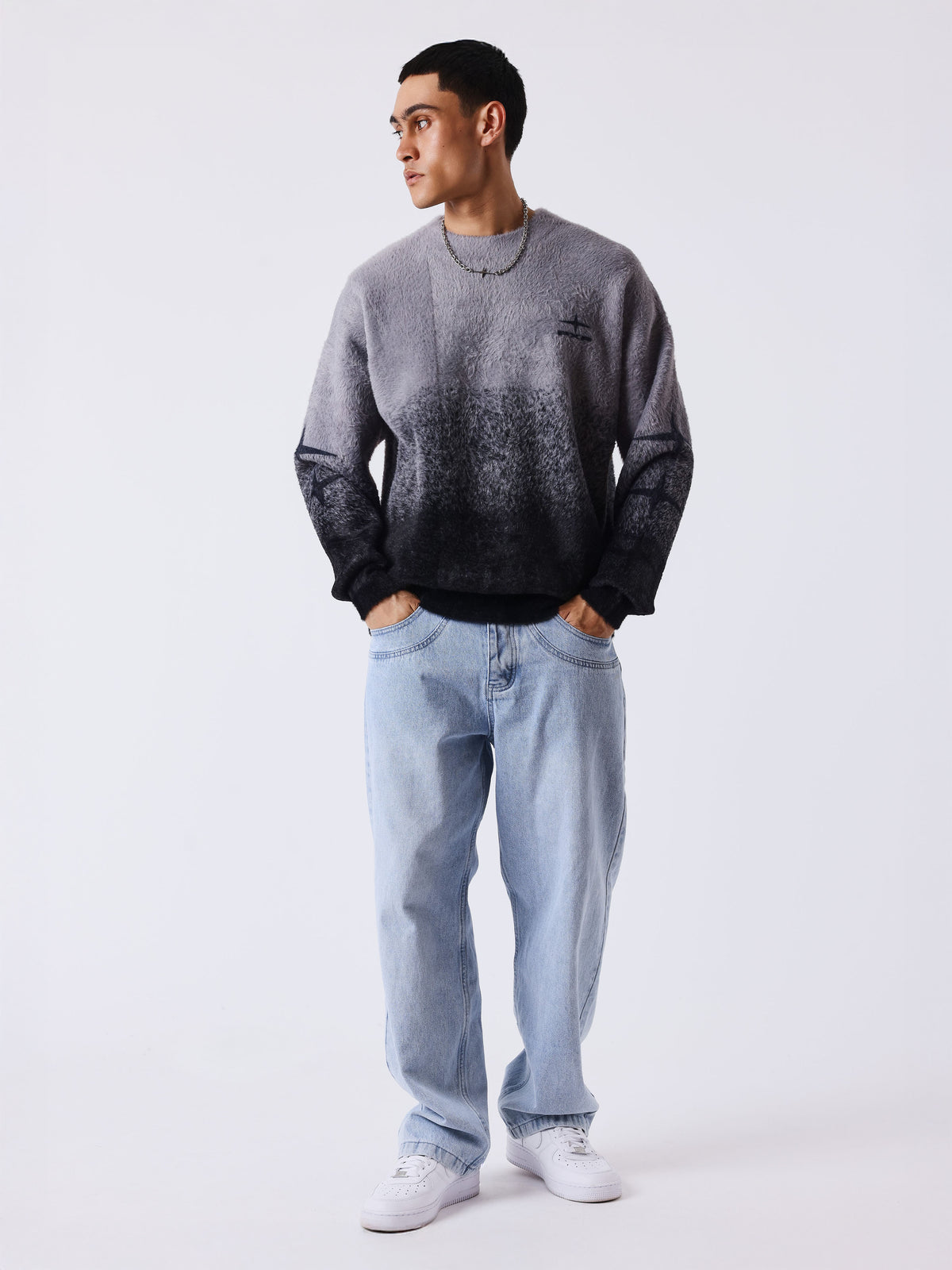 Pull col rond en mohair mountain-5