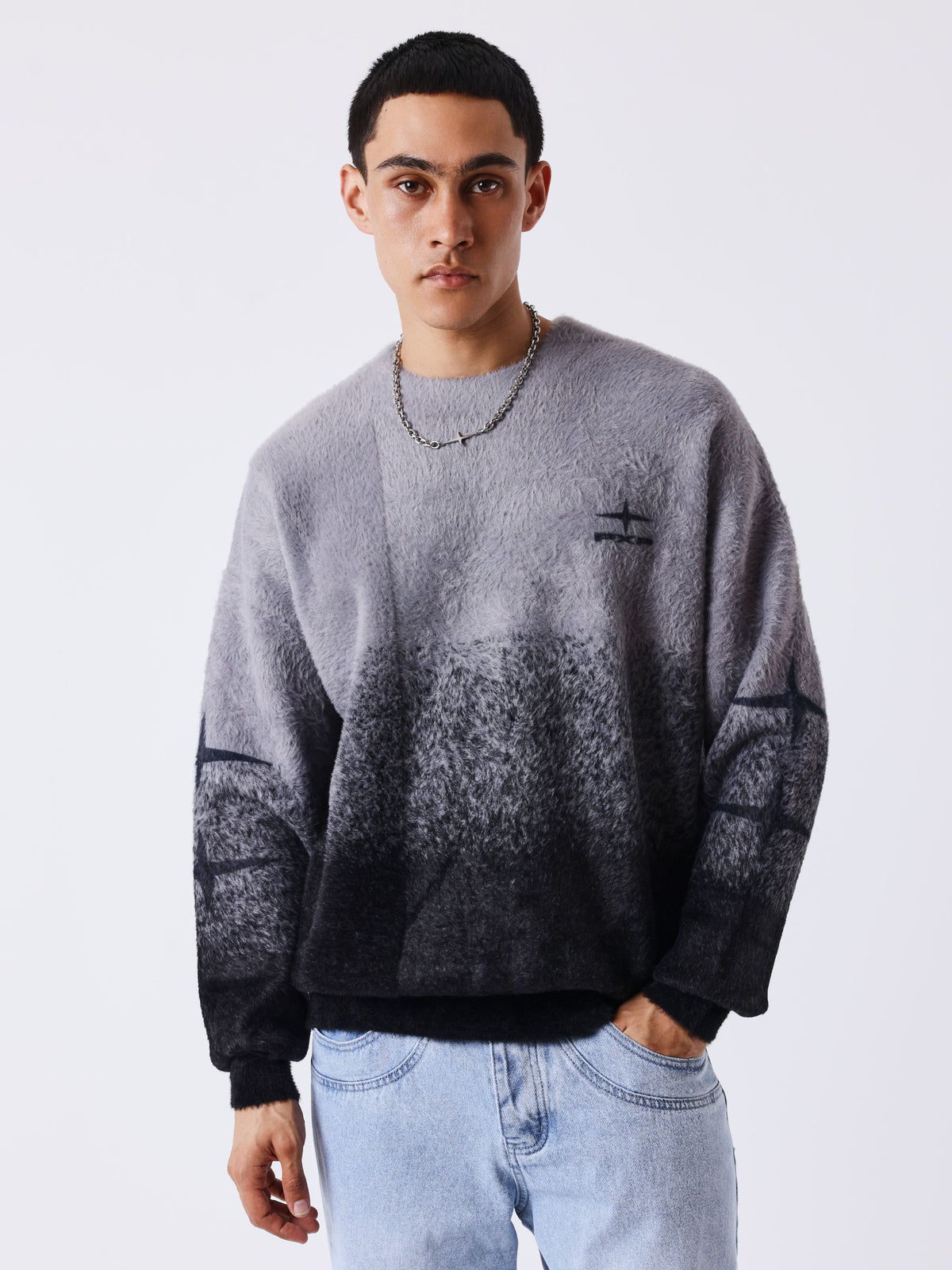 Pull col rond en mohair mountain-1