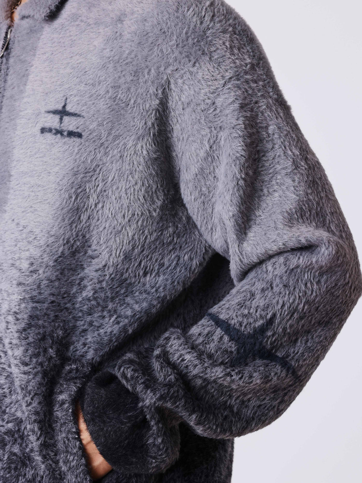 Gilet col polo en mohair mountain