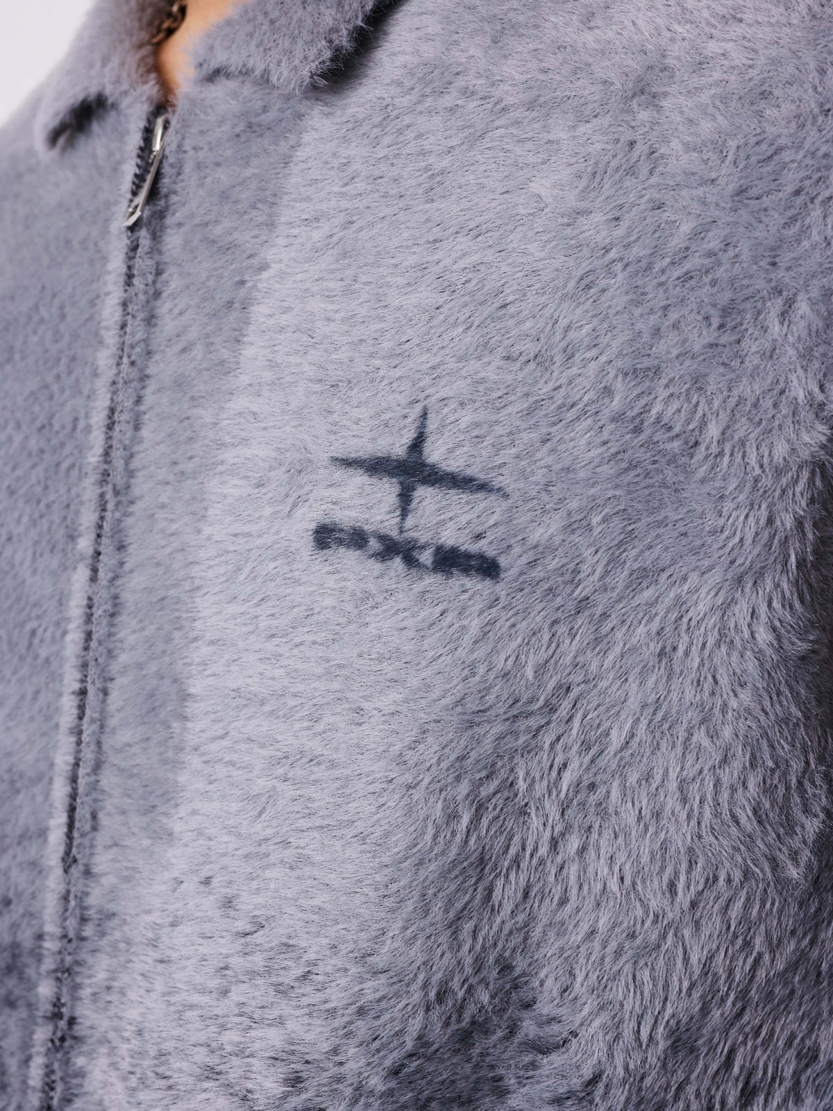 Gilet col polo en mohair mountain