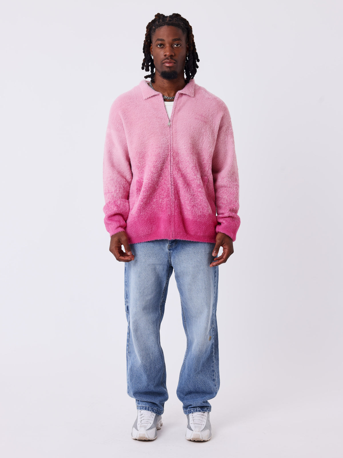 Chaleco con cuello polo de mohair mountain
