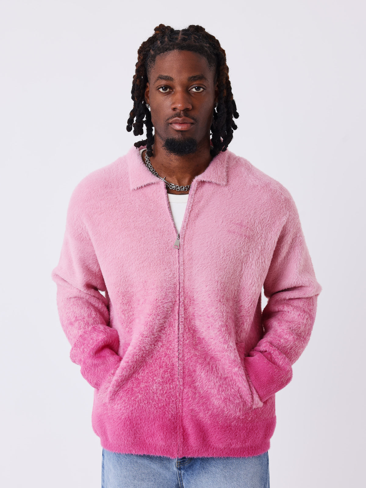 Chaleco con cuello polo de mohair mountain-1