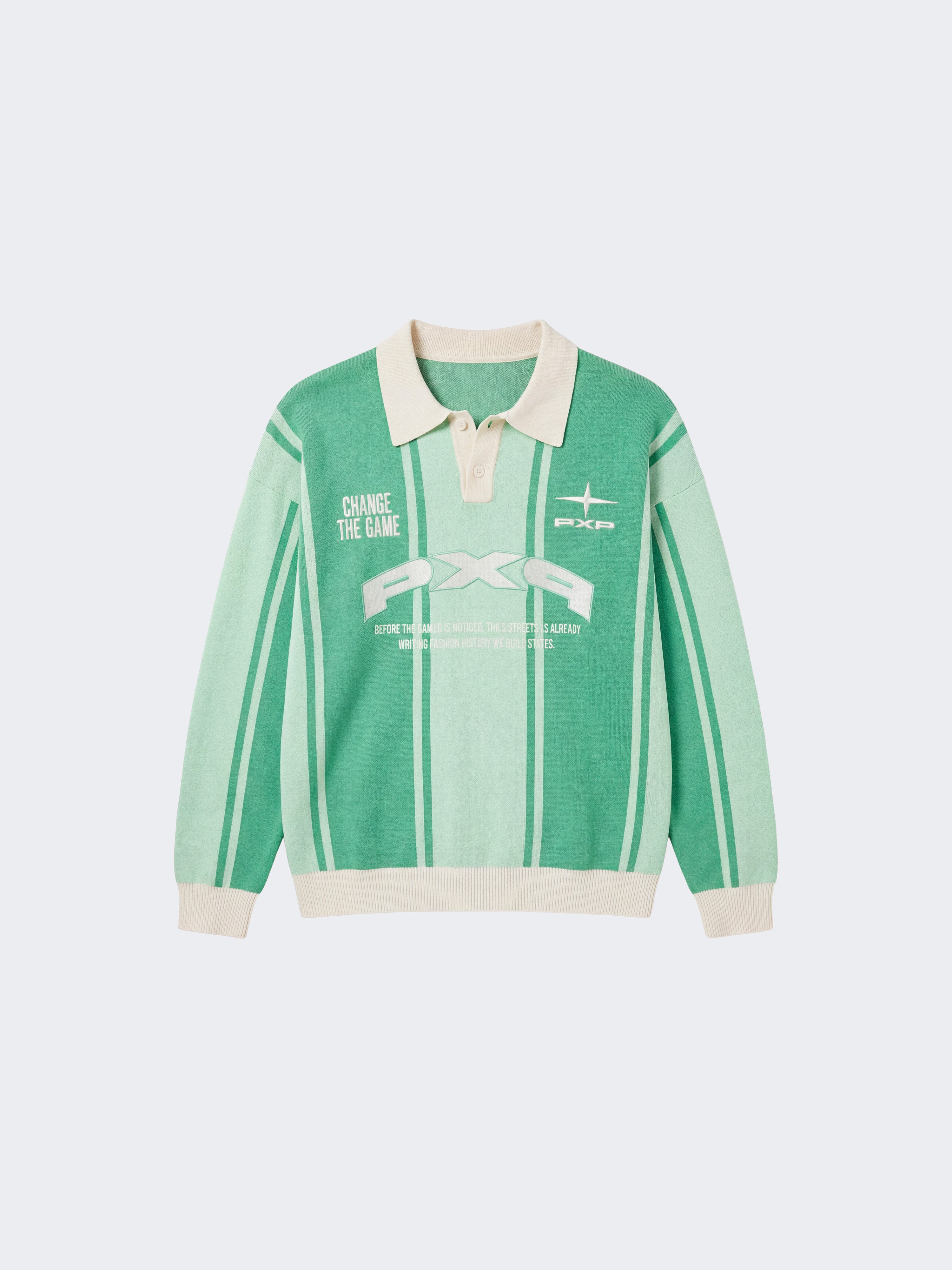 Pulover polo din tricot jacquard Matchday-6