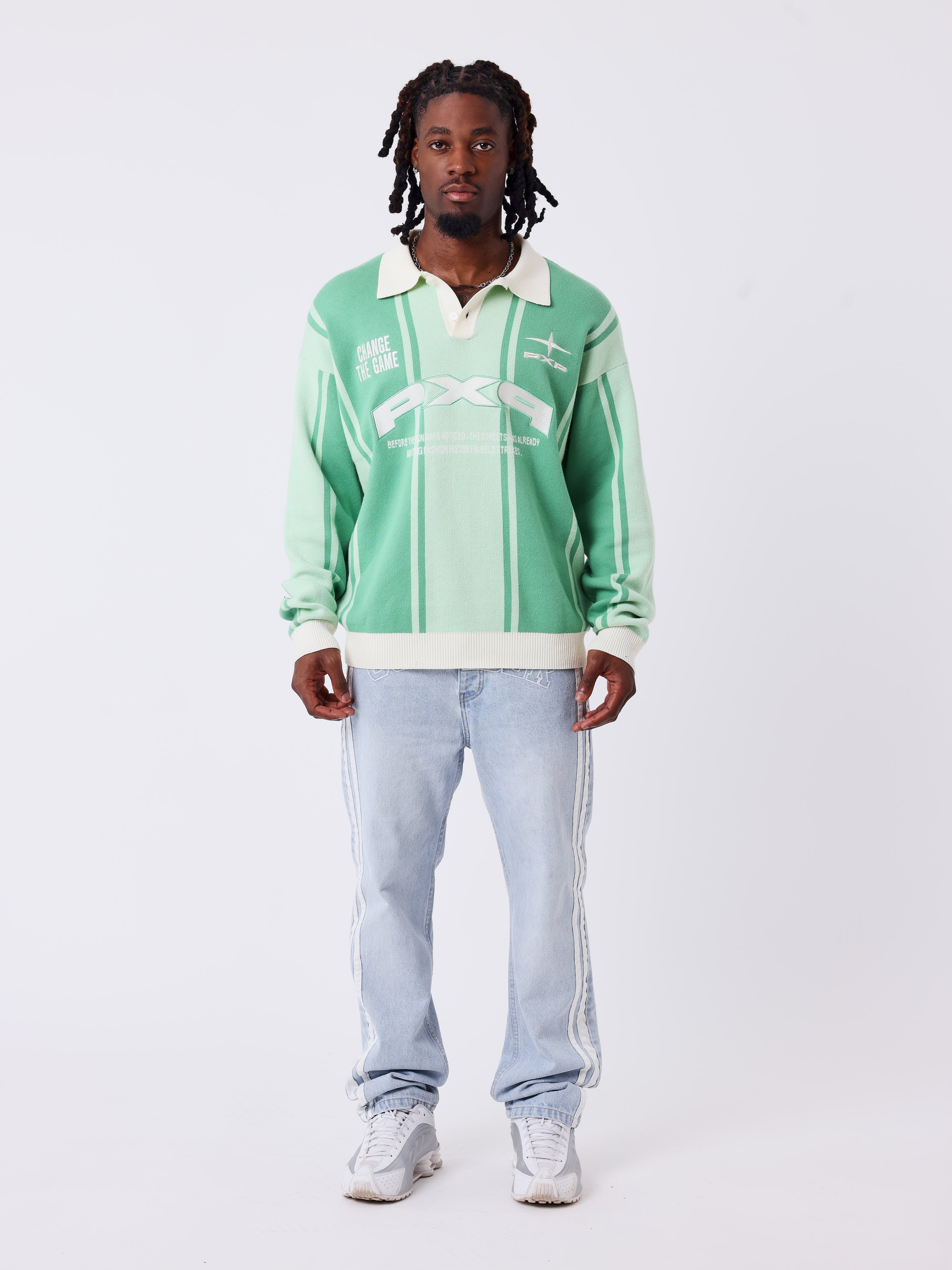 Pulover polo din tricot jacquard Matchday-5