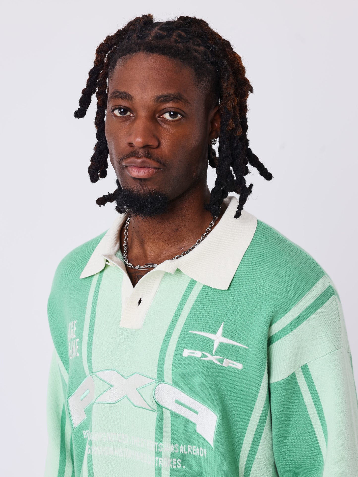 Pulover polo din tricot jacquard Matchday