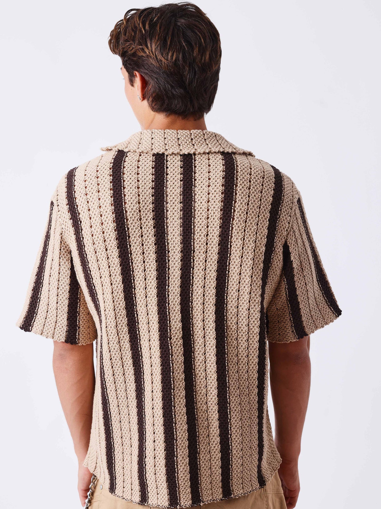 Chemise en maille ajourée