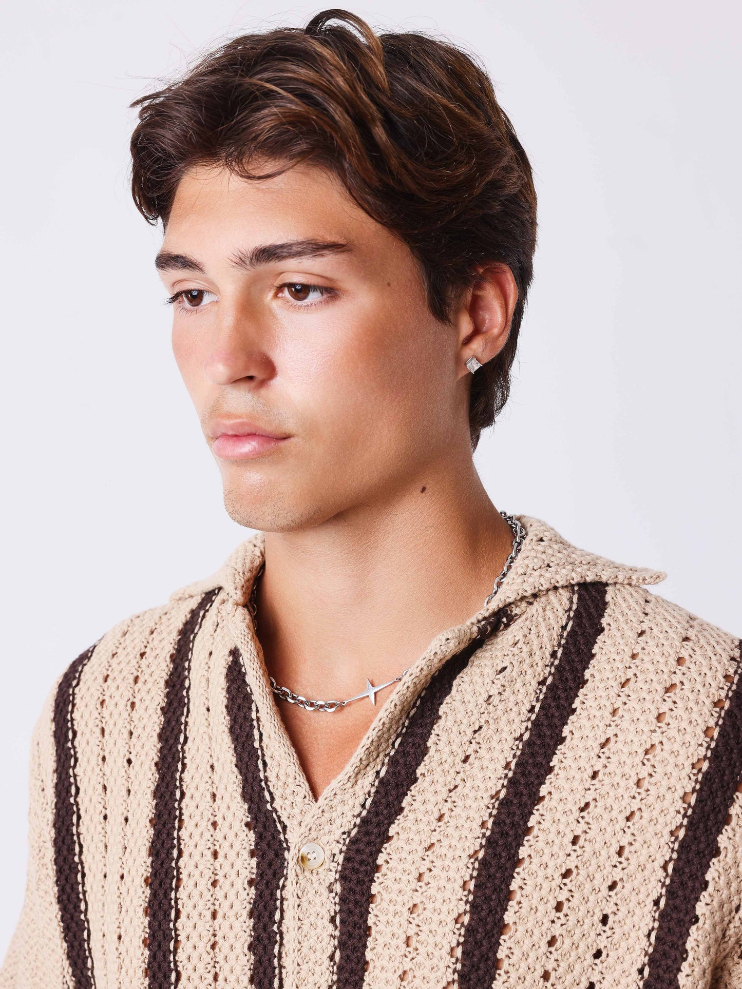 Chemise en maille ajourée