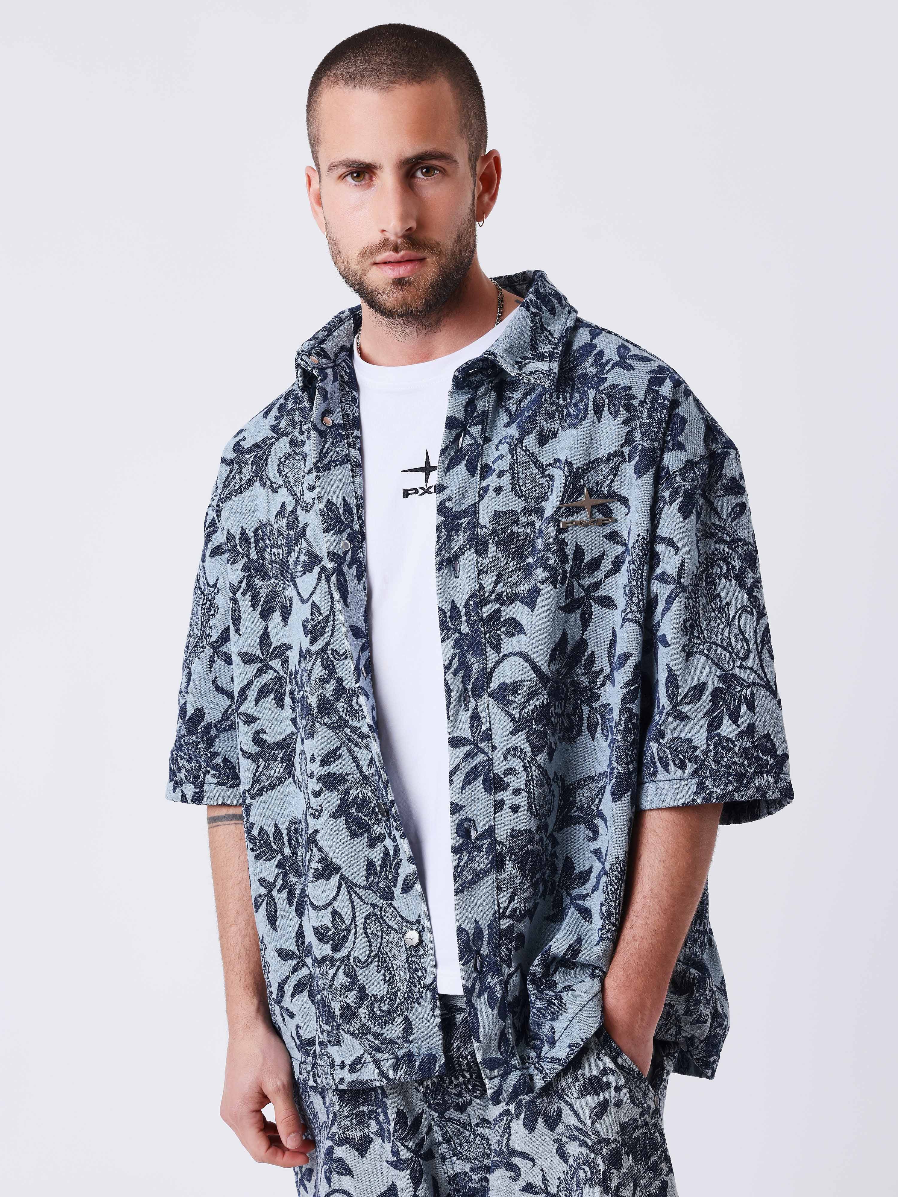 Chemise manches courtes Green Rush-1