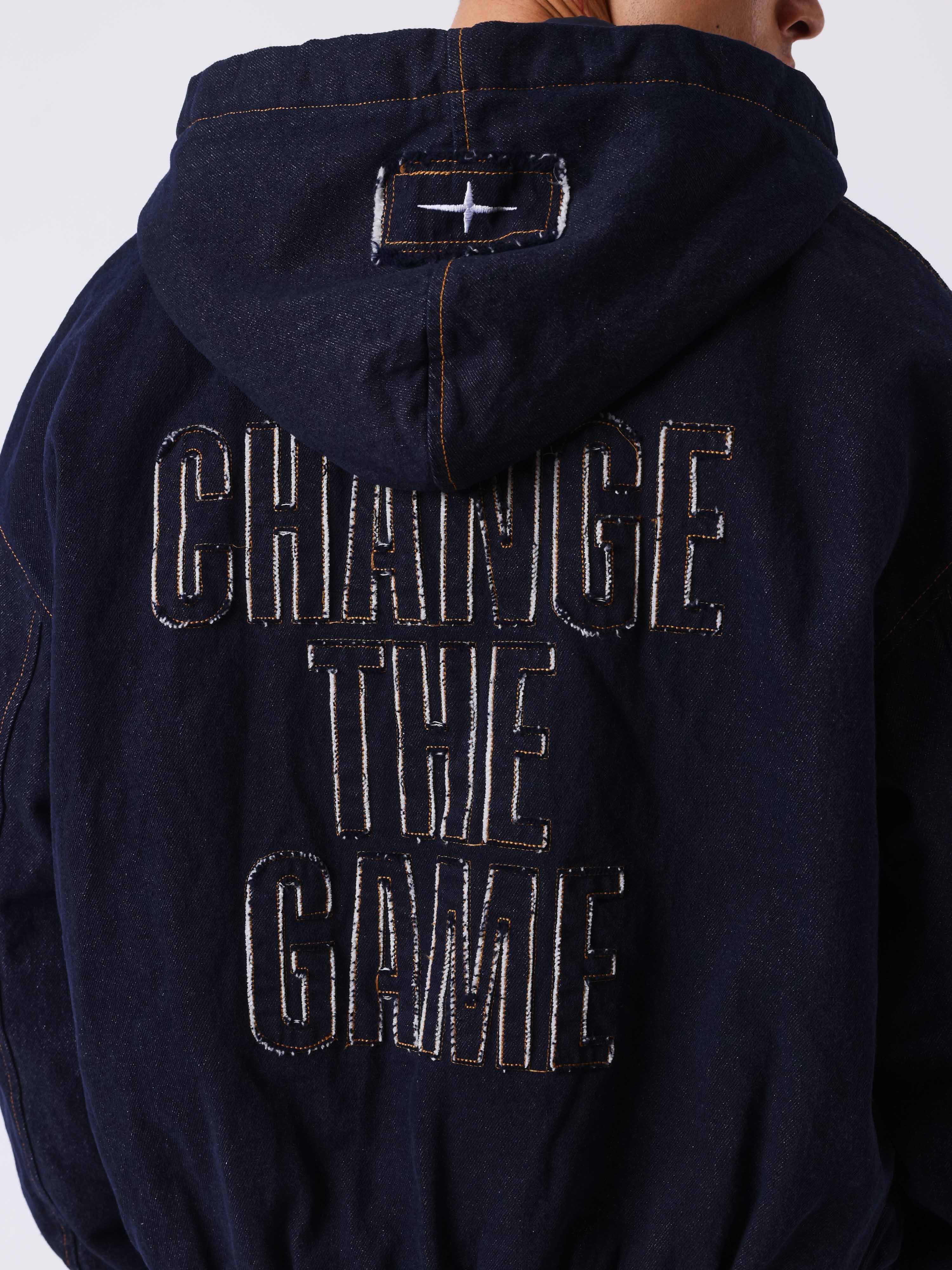 Veste à capuch en denim snow-4