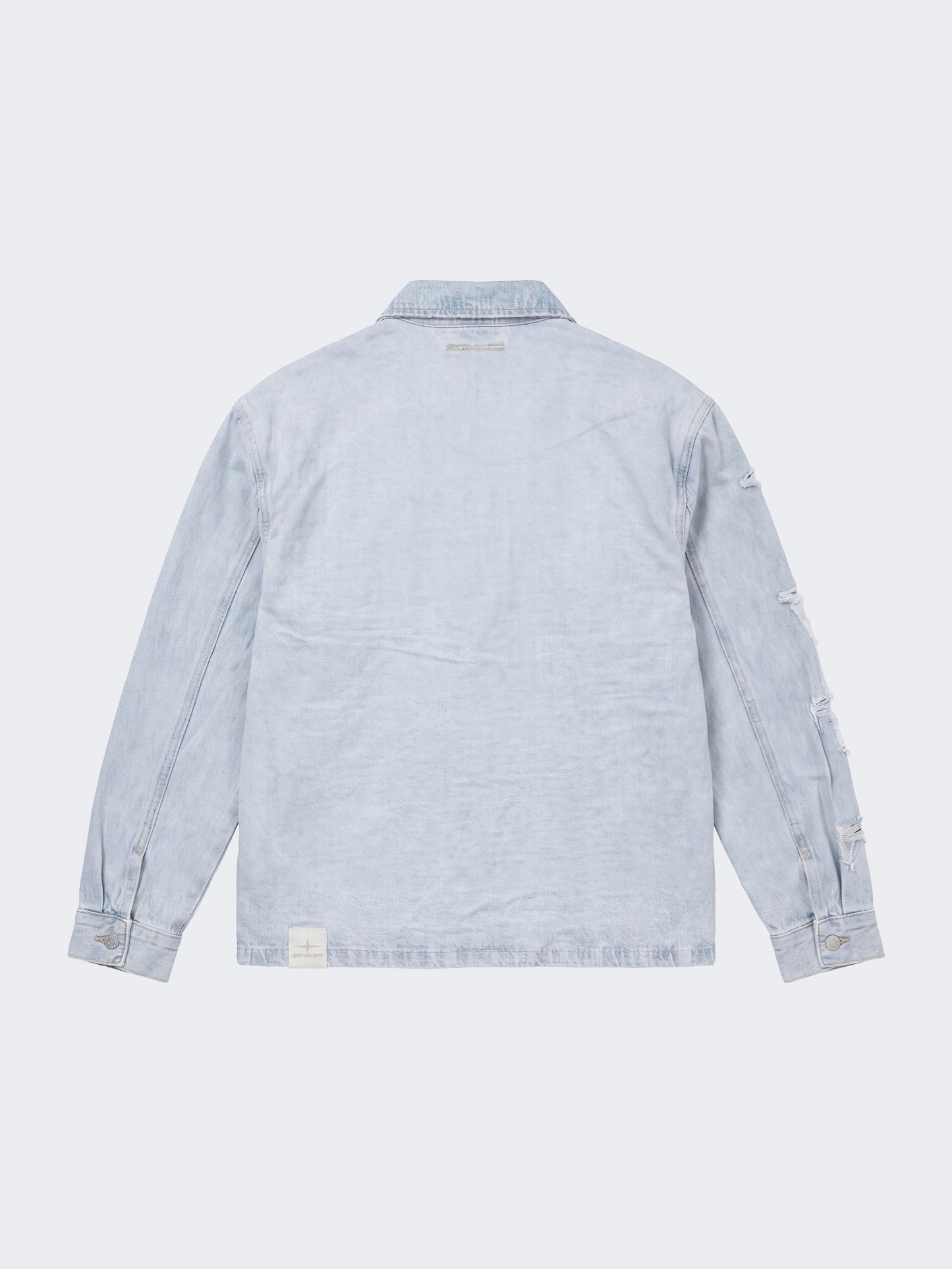 Denim overshirt met Polaris inzetstukken