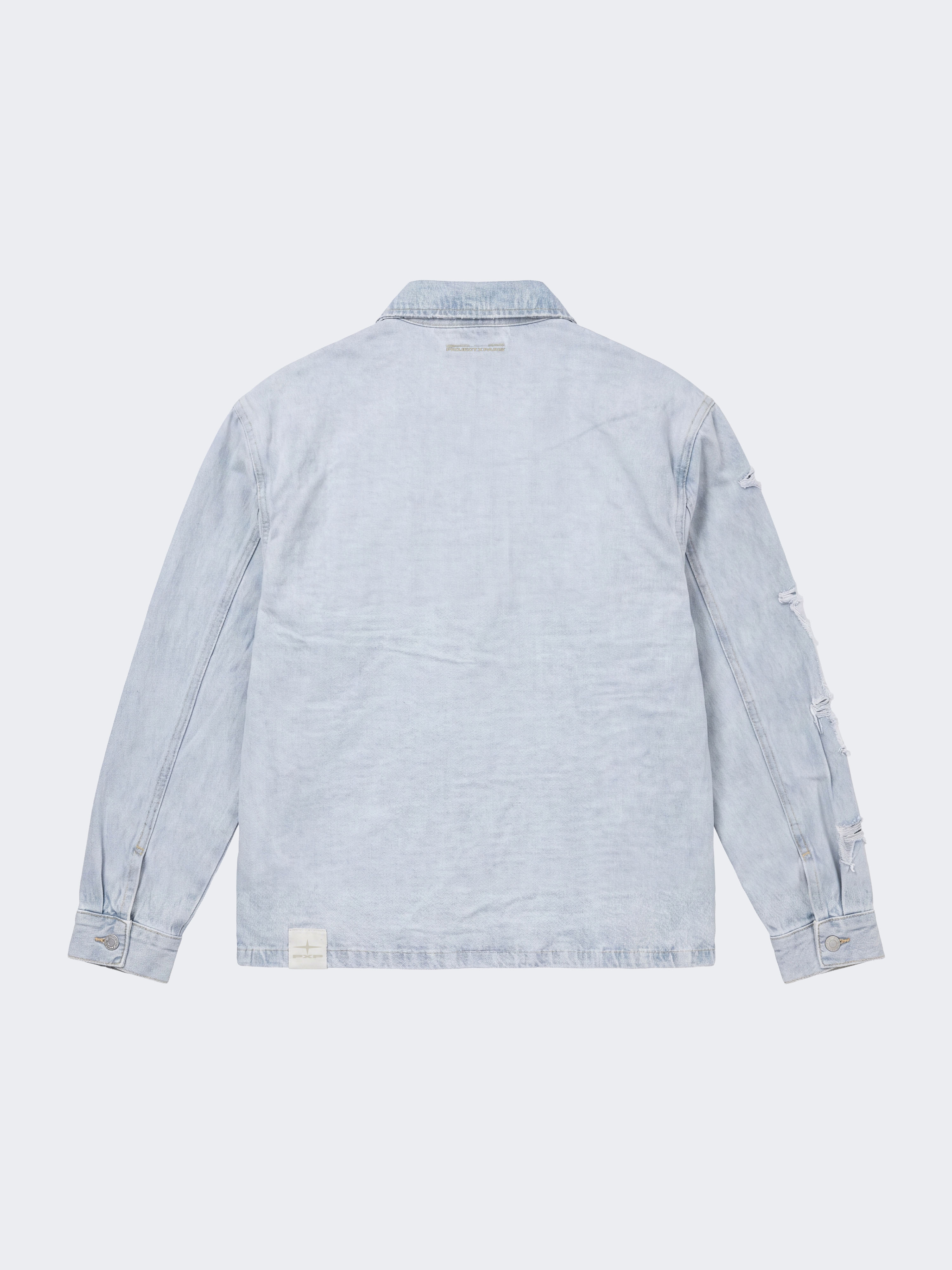 Denim overshirt met Polaris inzetstukken-7