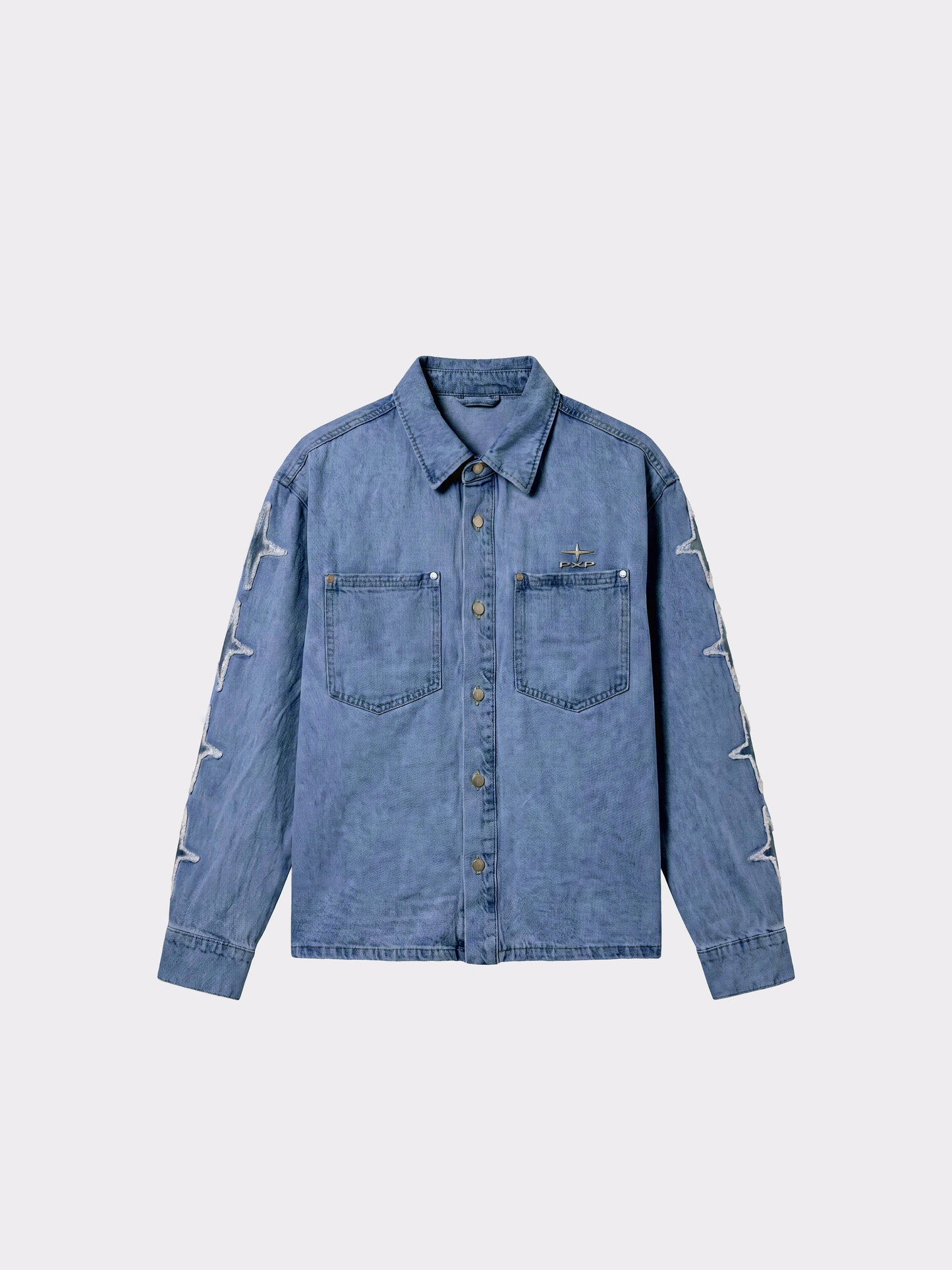 Koszula overshirt z denimu z wstawkami Polaris