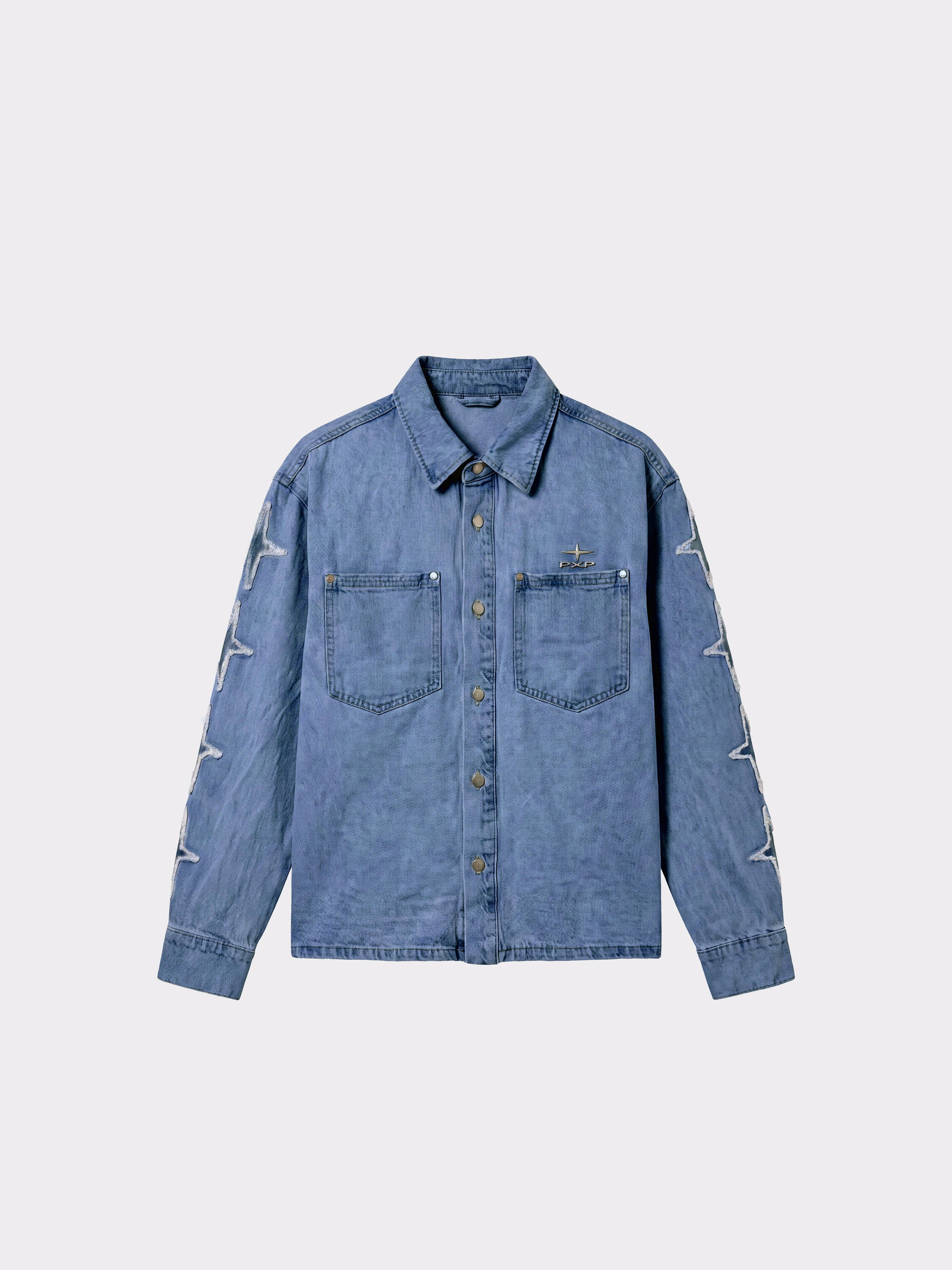 Koszula overshirt z denimu z wstawkami Polaris-6