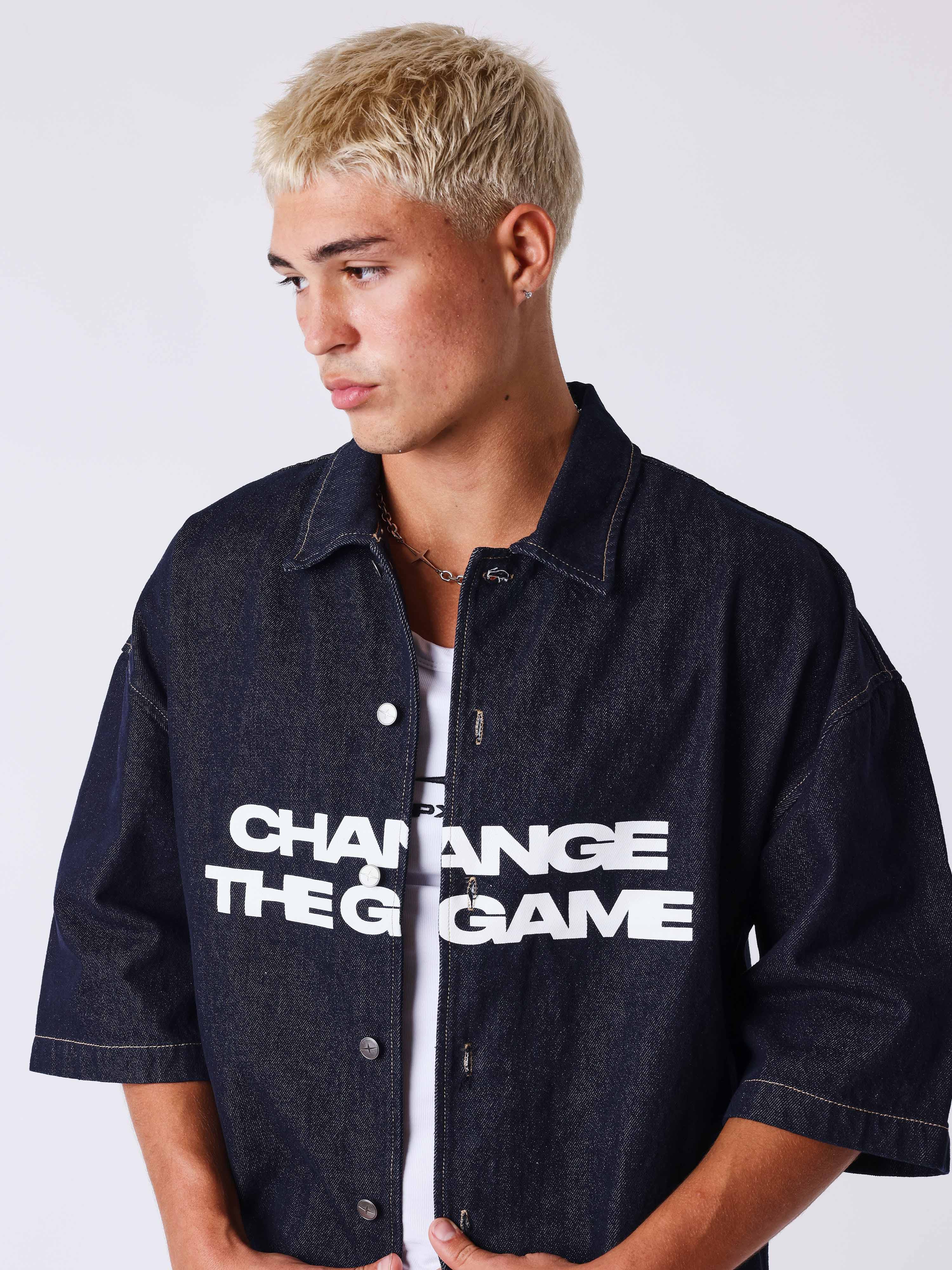 Kortermet denimskjorte Classy-2