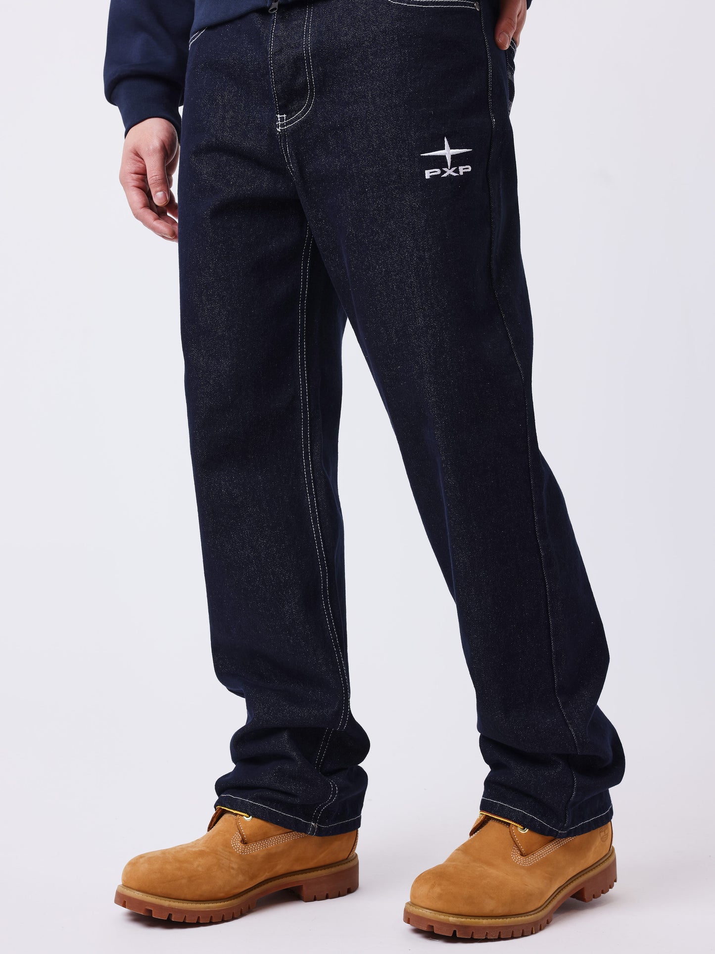 Regular jeans med ternede lommer