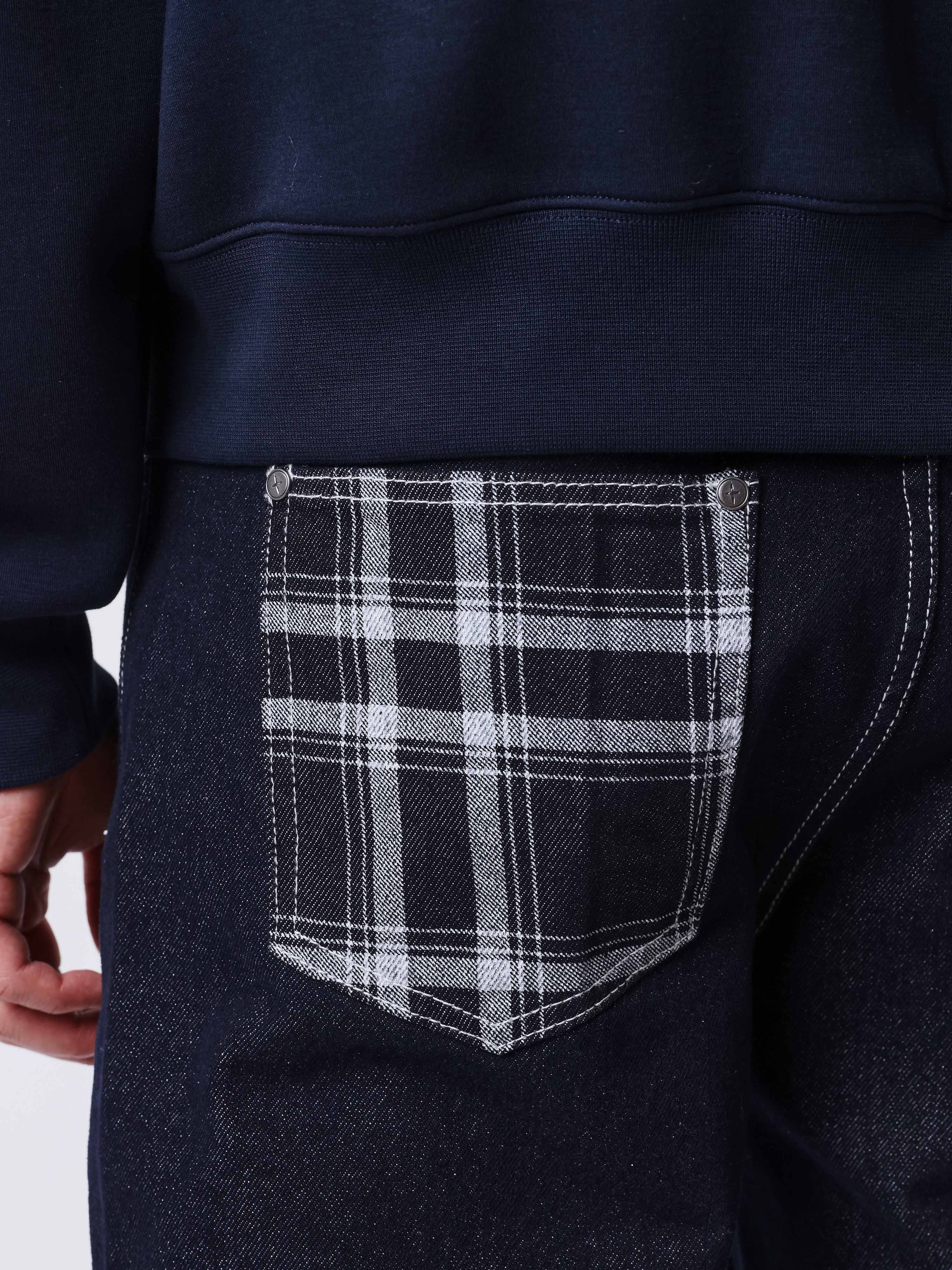Regular jeans med ternede lommer-6