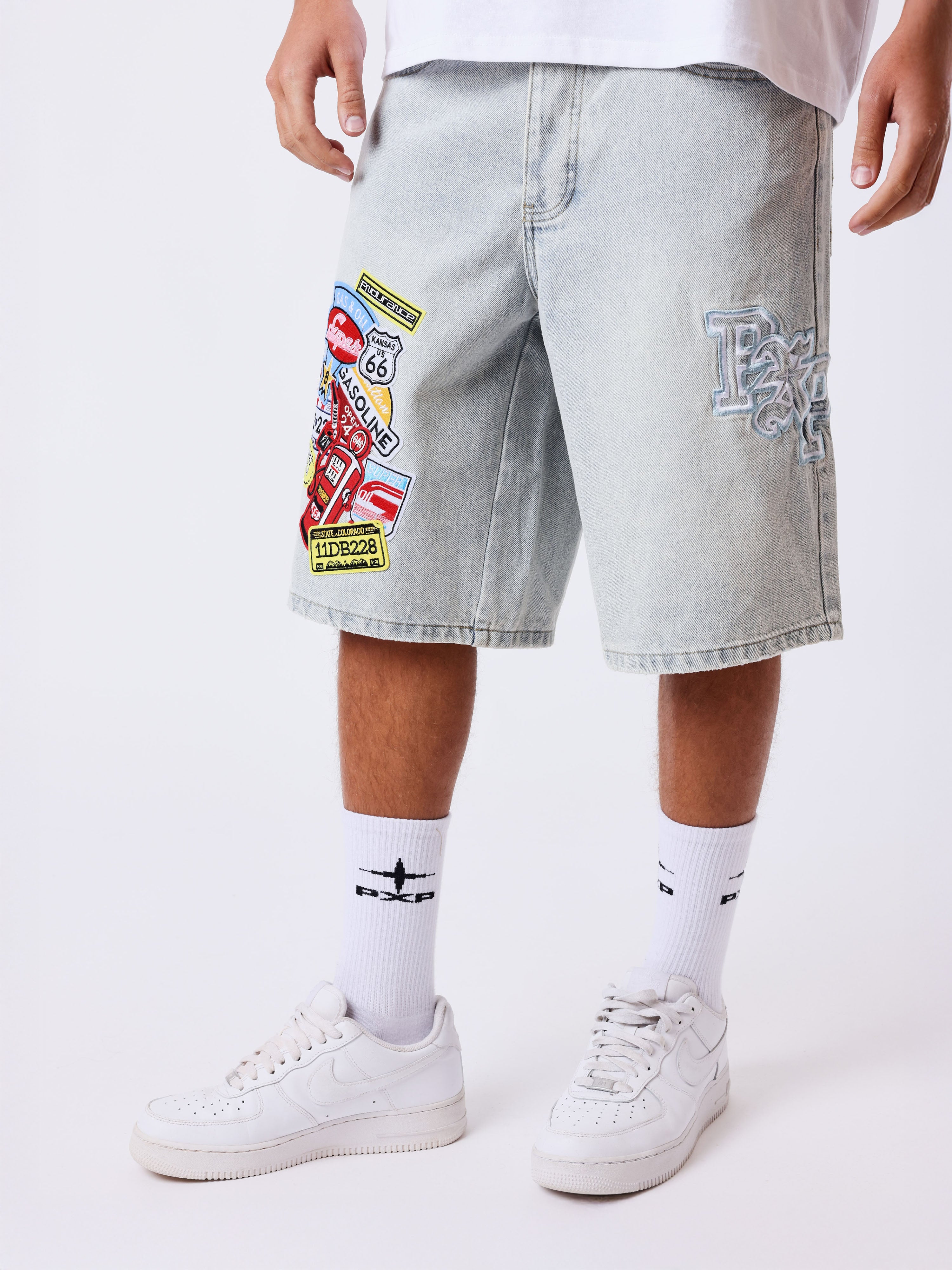 Pantaloni scurți din denim West Coast-3