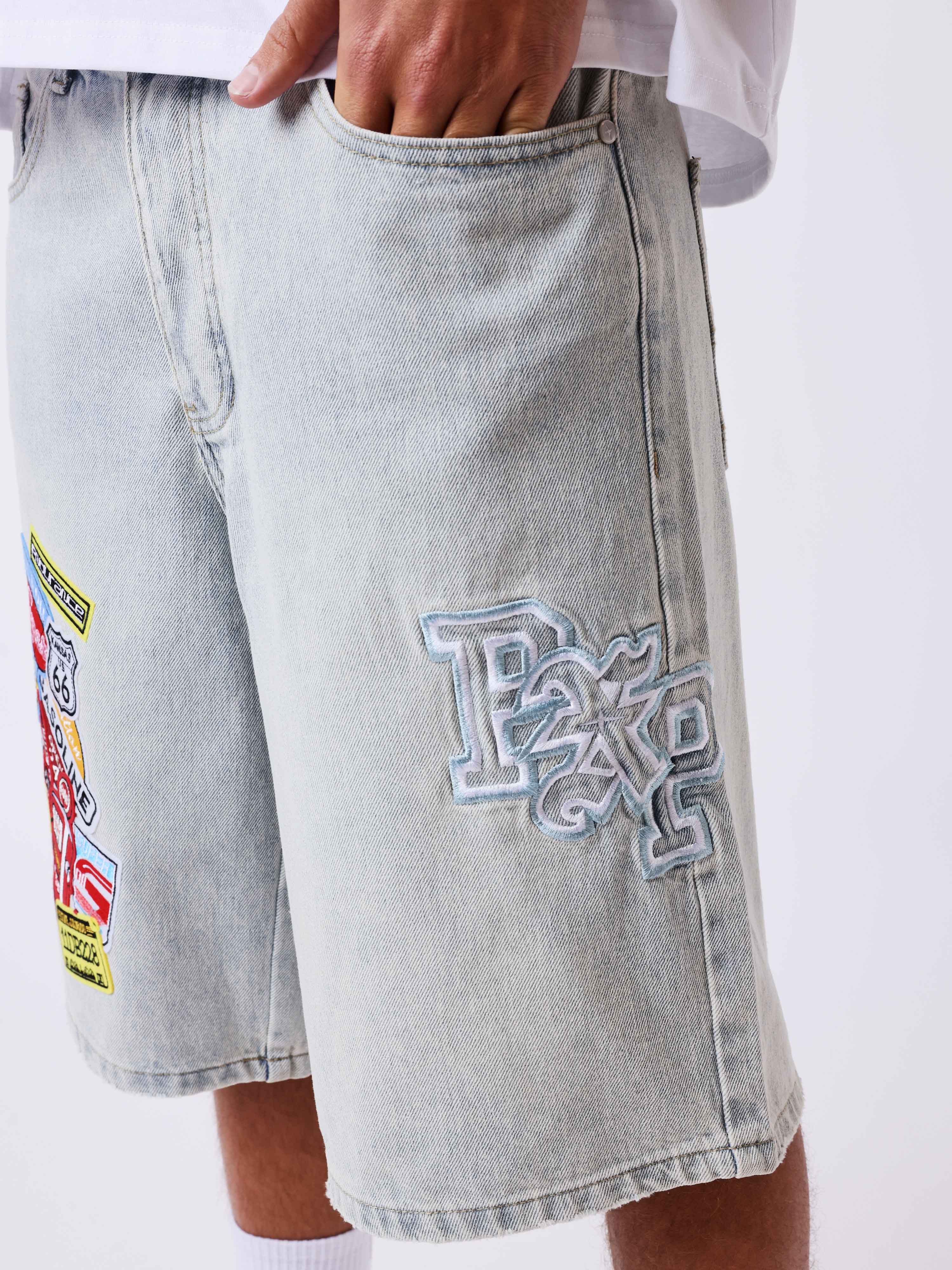 Pantaloni scurți din denim West Coast-4