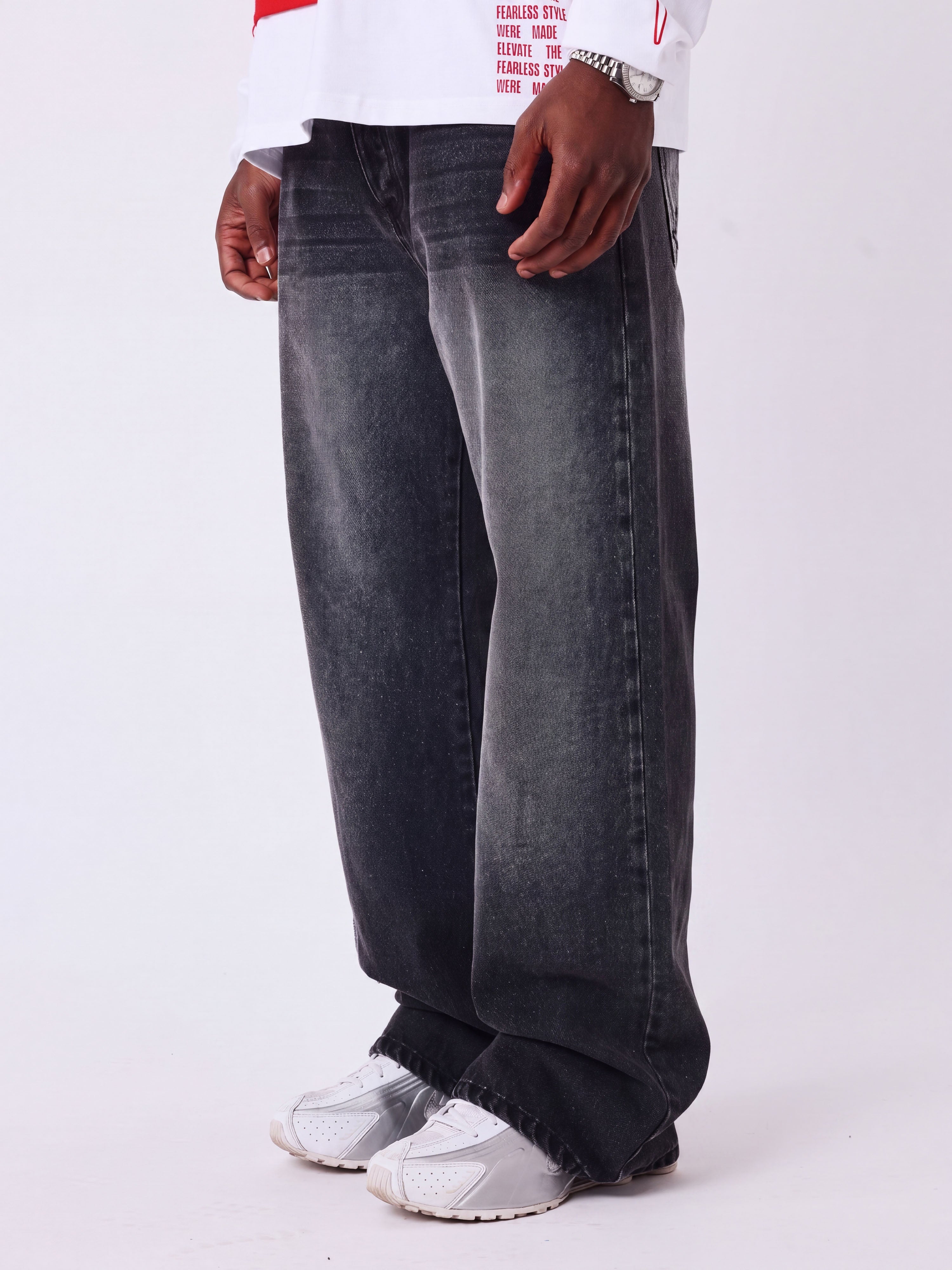 Loose Wide Leg Jeans-3