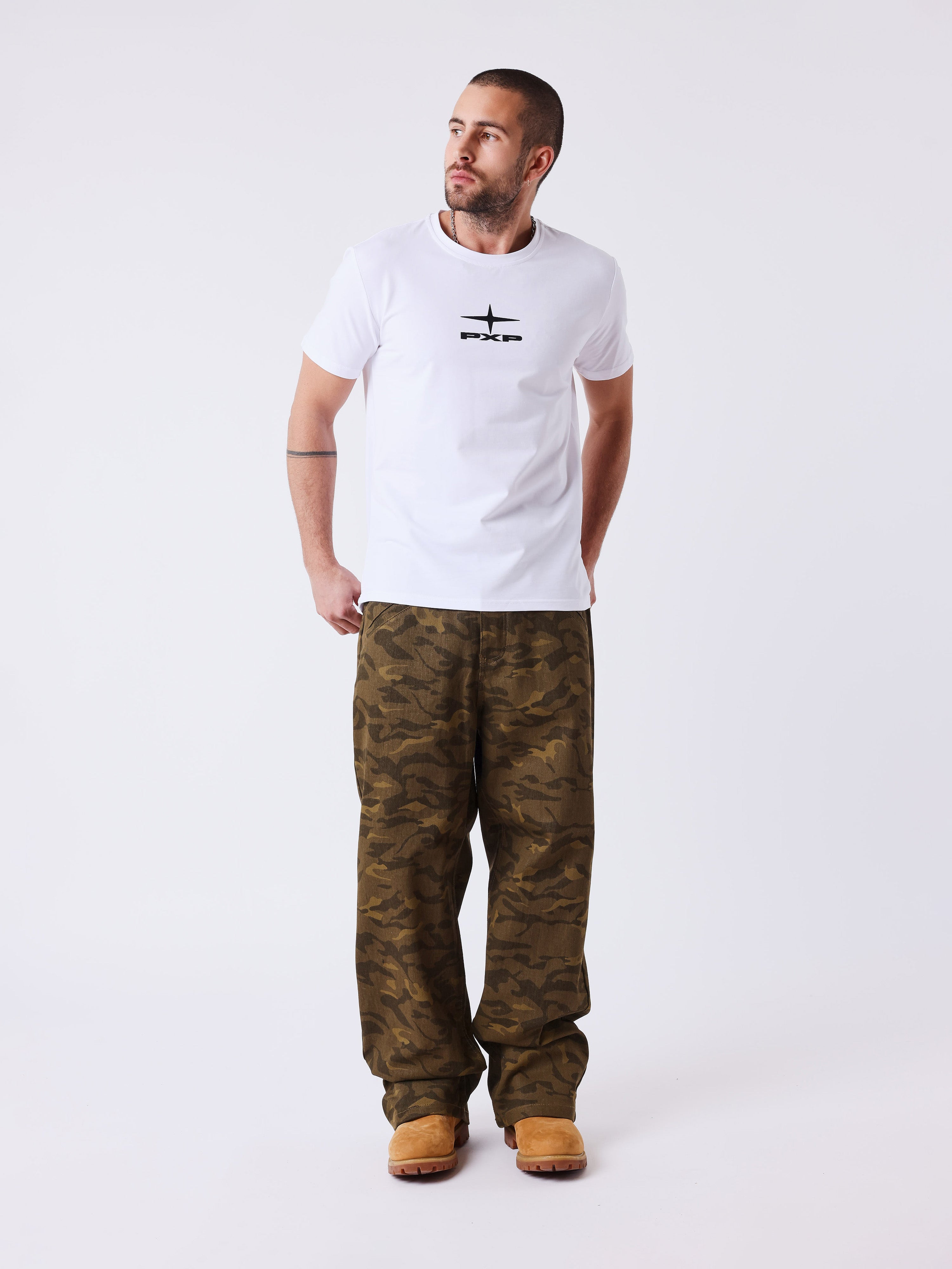 Pantaloni din denim camuflaj Forest-1