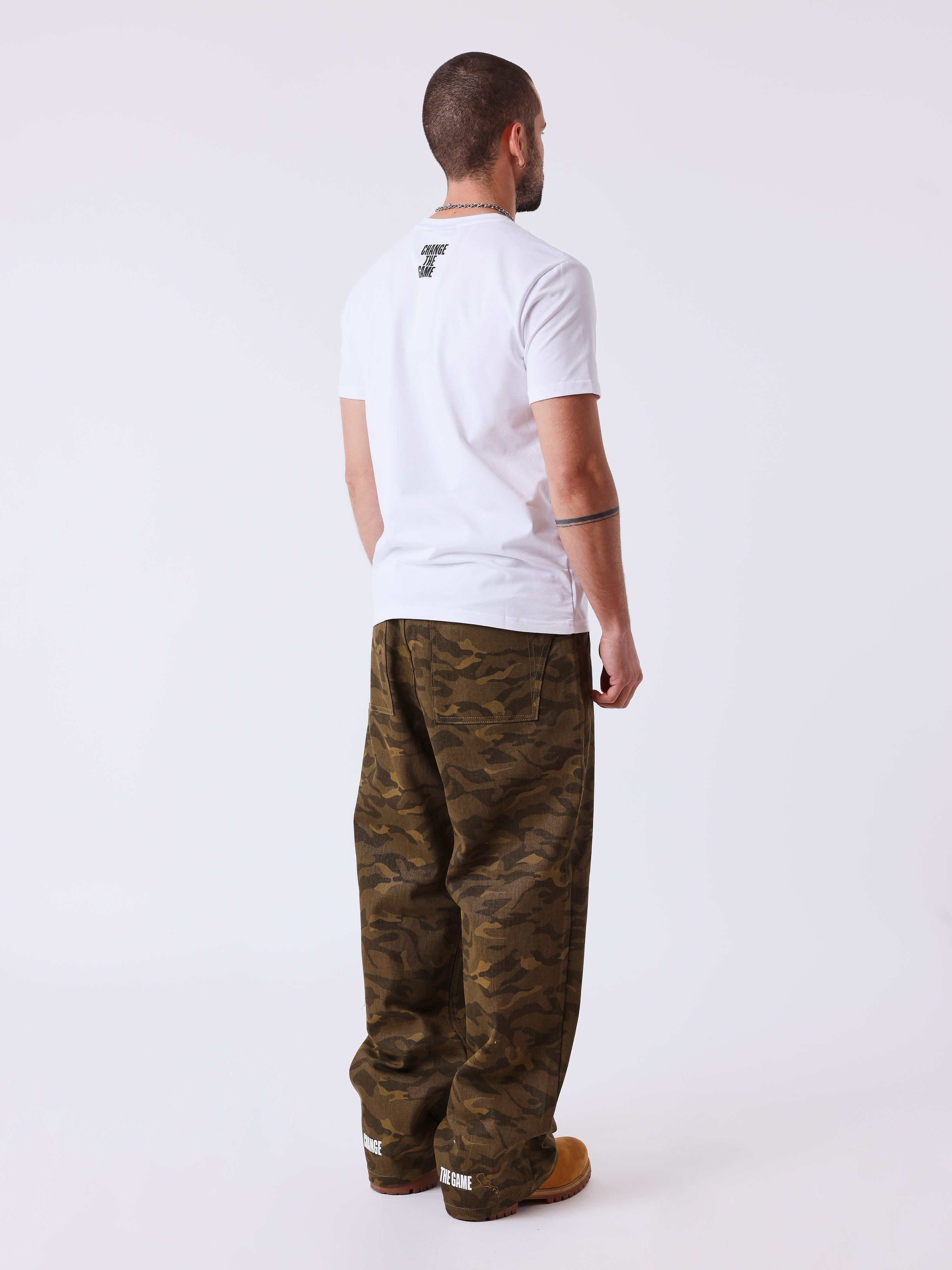 Pantaloni din denim camuflaj Forest-2