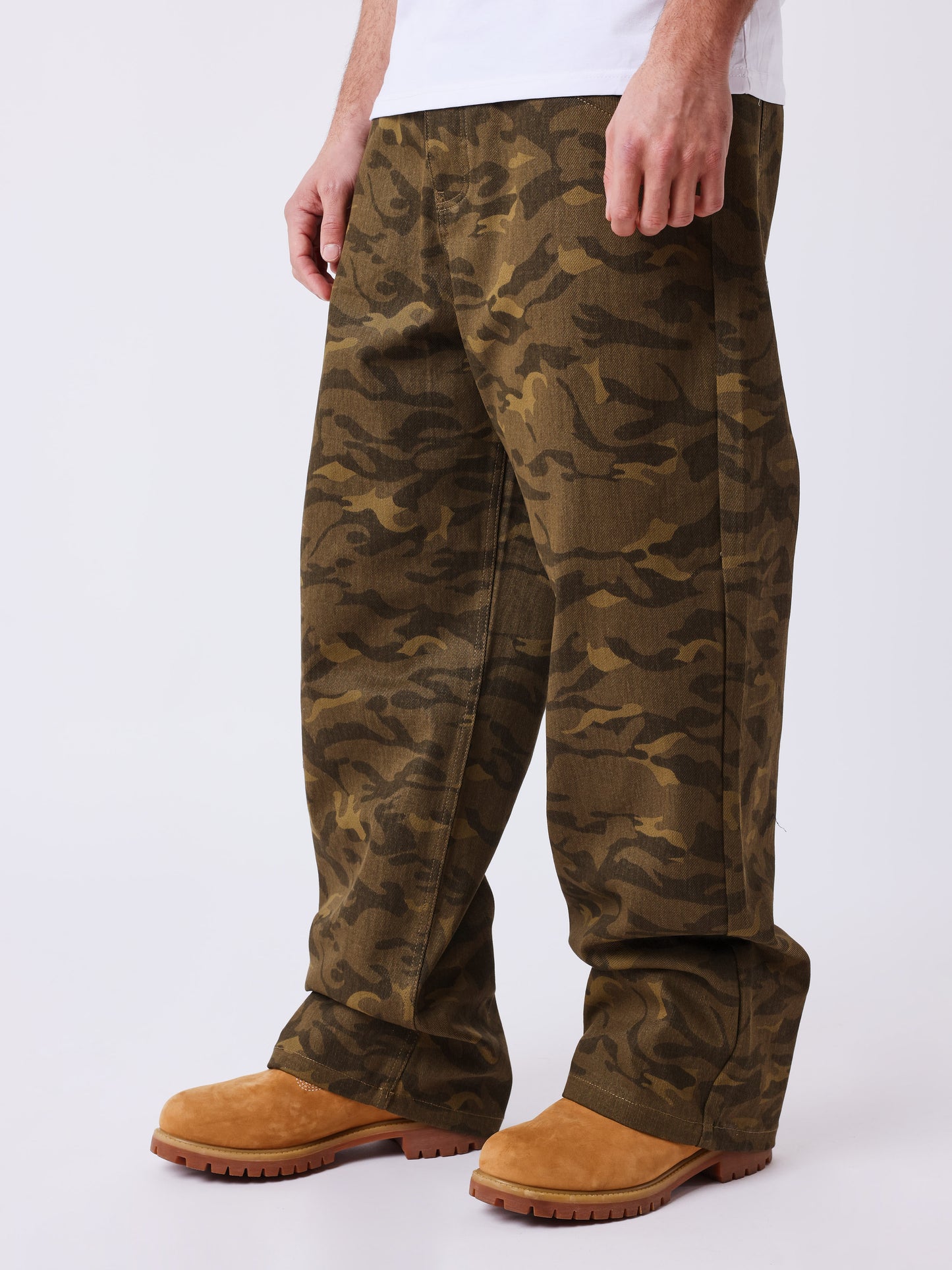 Pantaloni din denim camuflaj Forest