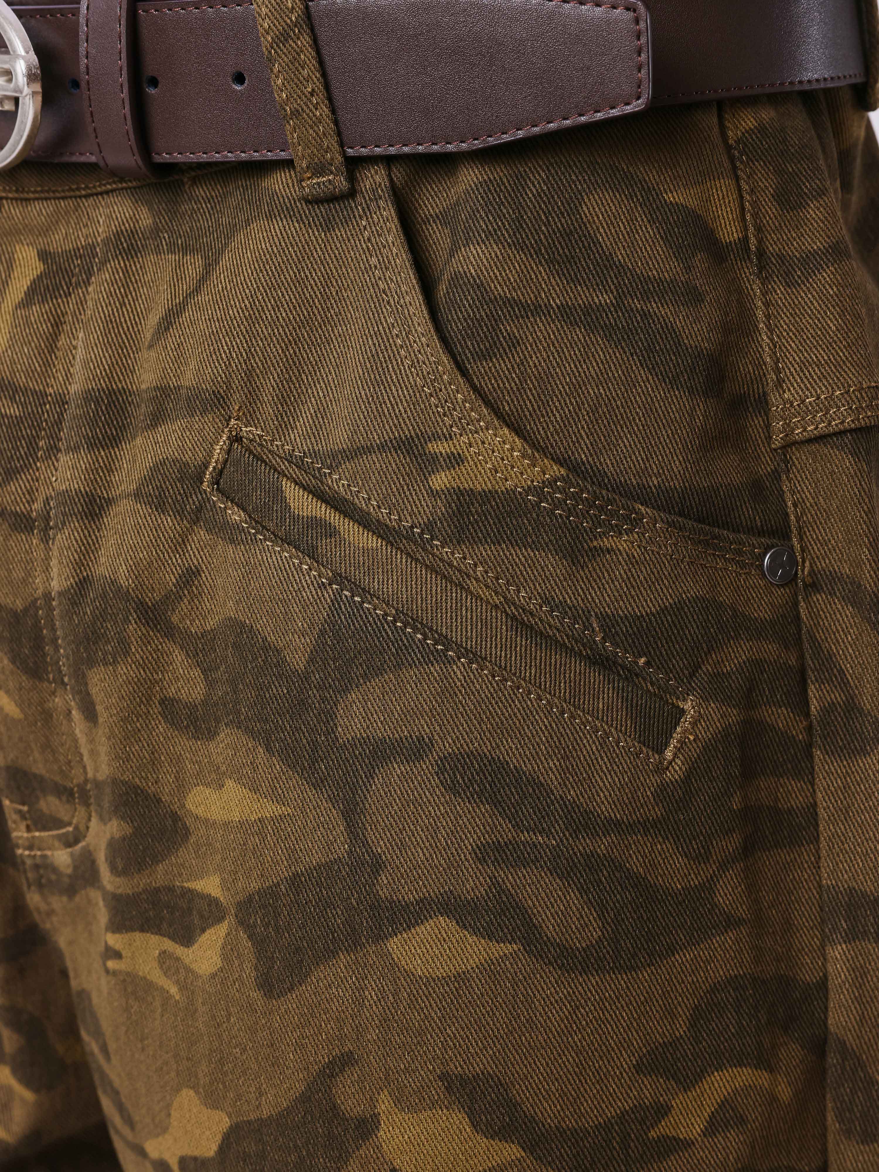 Pantaloni din denim camuflaj Forest-4