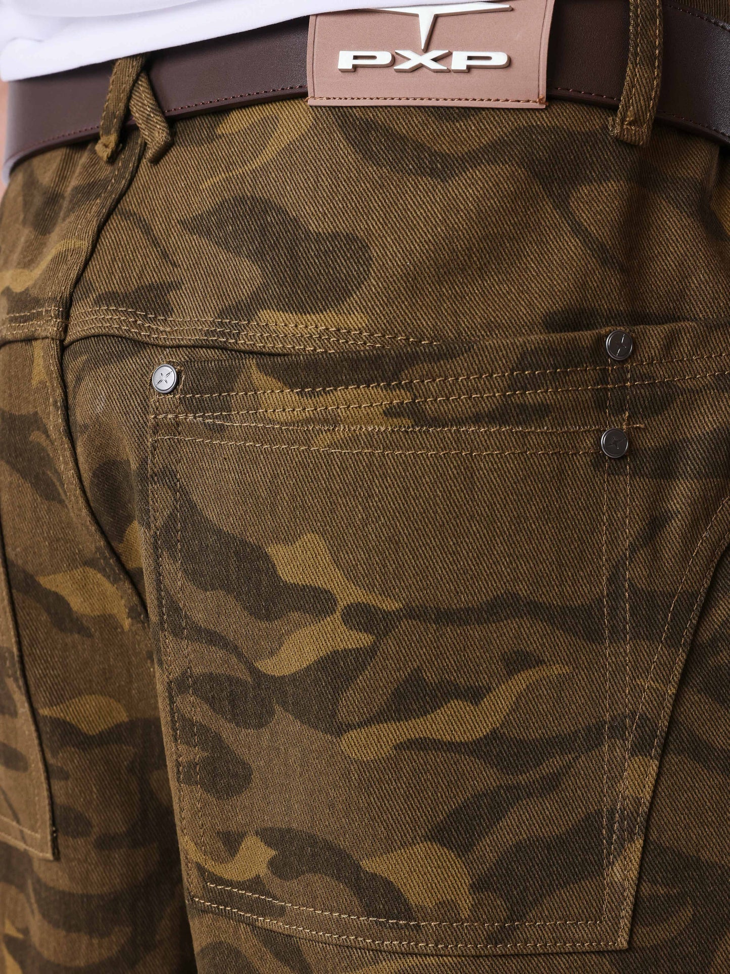 Pantaloni din denim camuflaj Forest