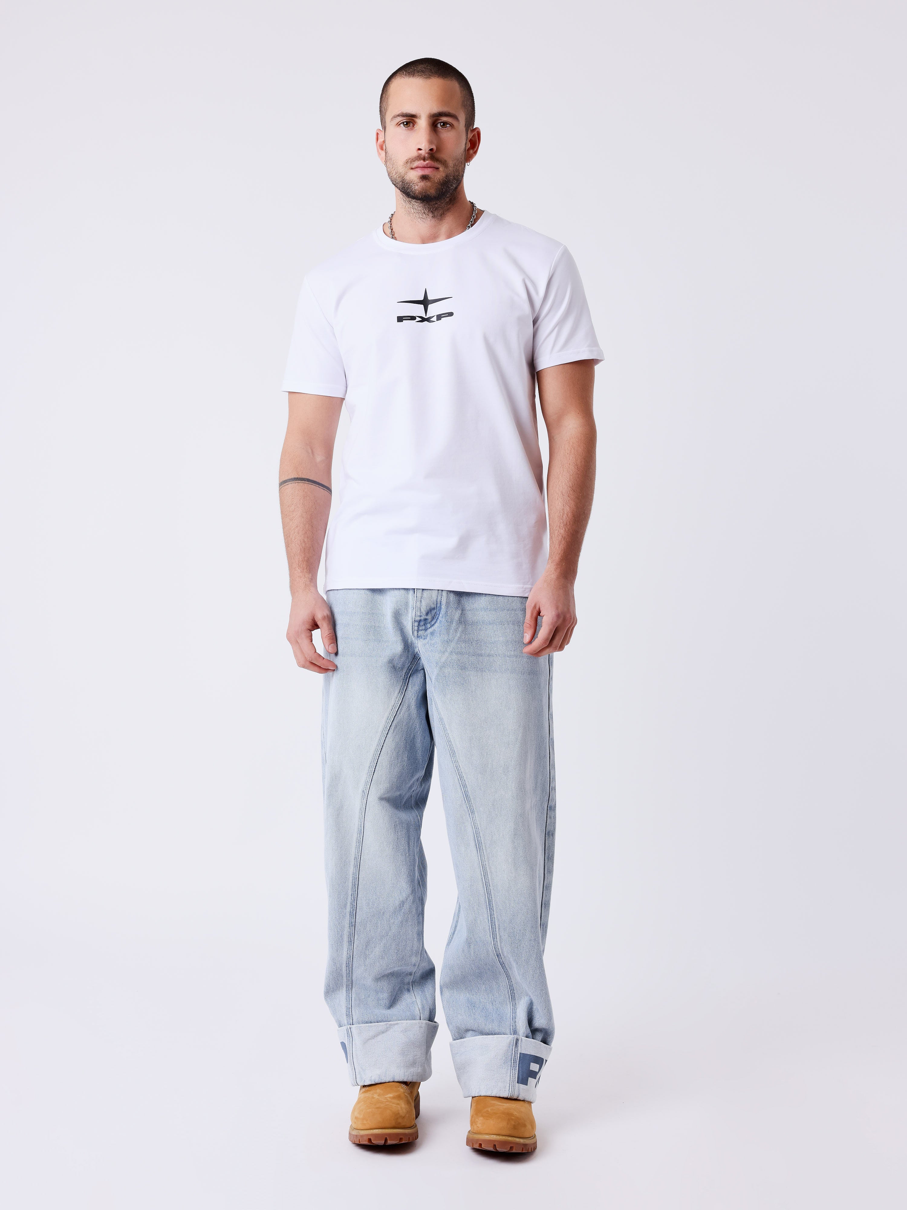 Jeans z eleganckimi mankietami-1