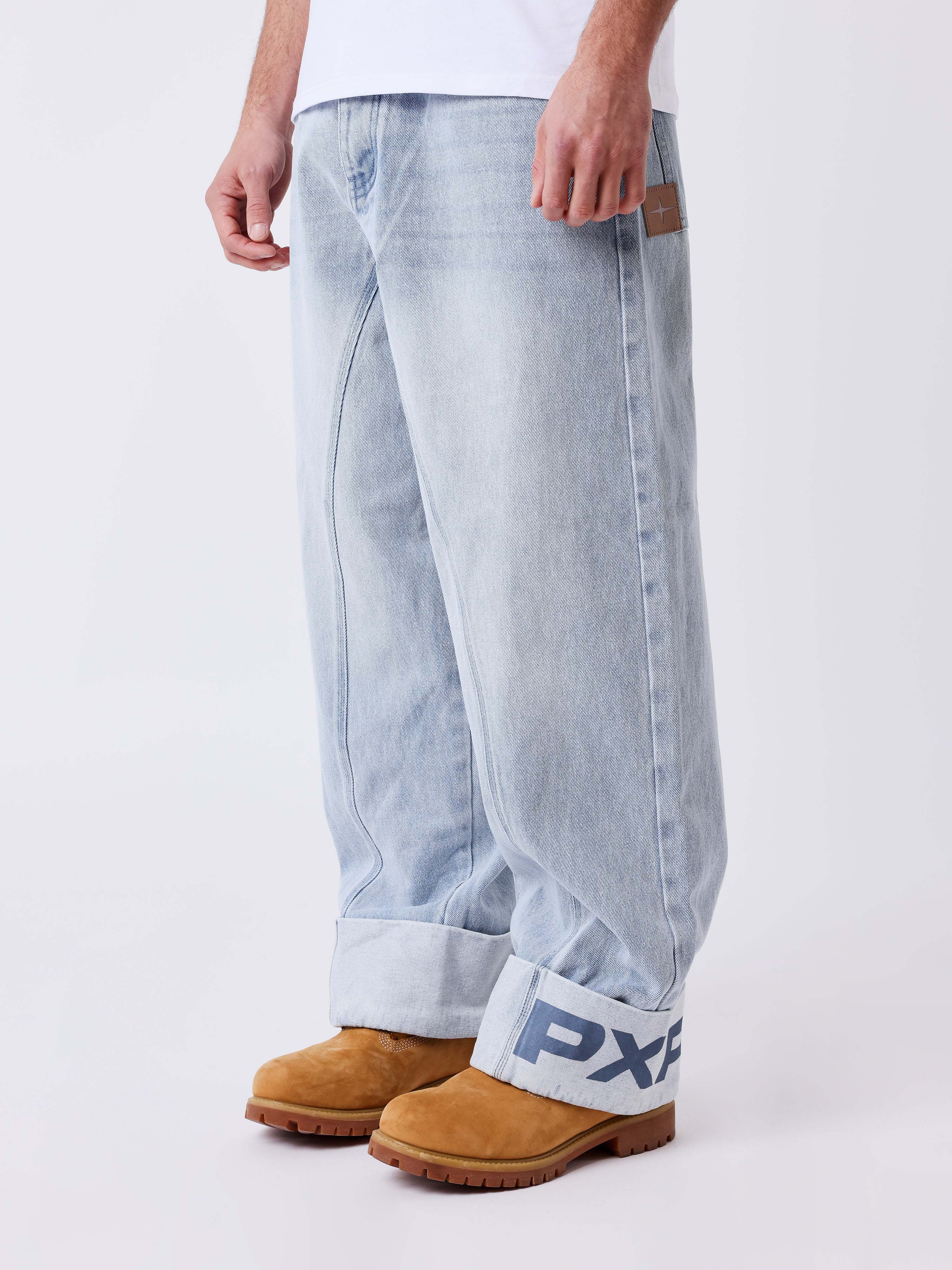 Jeans z eleganckimi mankietami-3